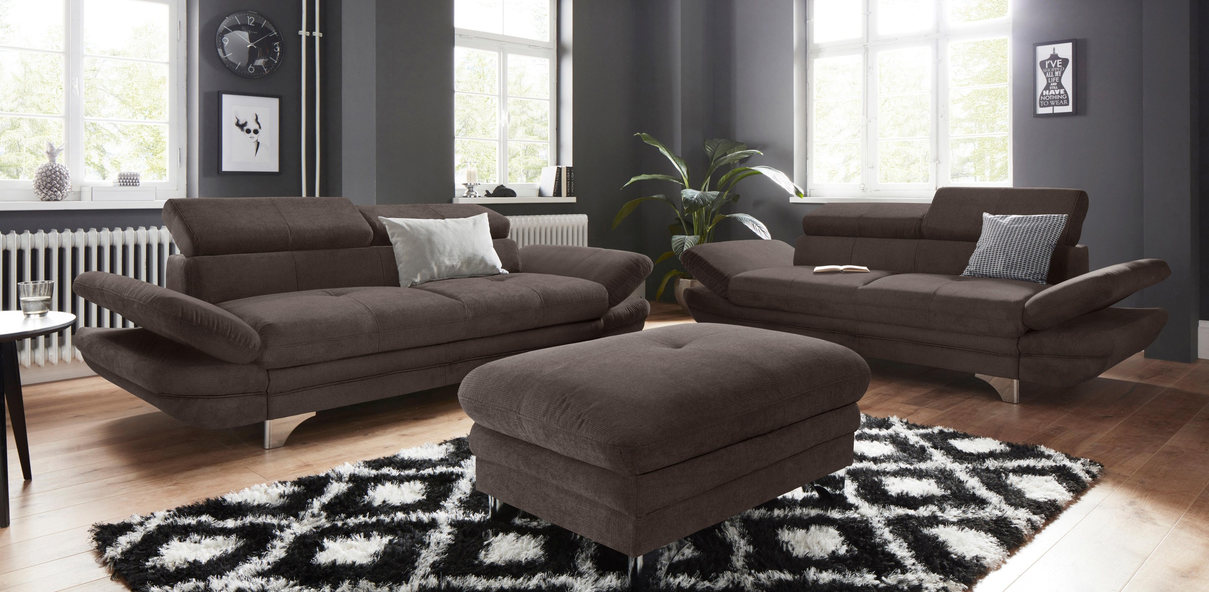 COTTA 2-Sitzer »Enterprise«, Big-Sofa, mit Armteilverstellung & Kopfteilver günstig online kaufen