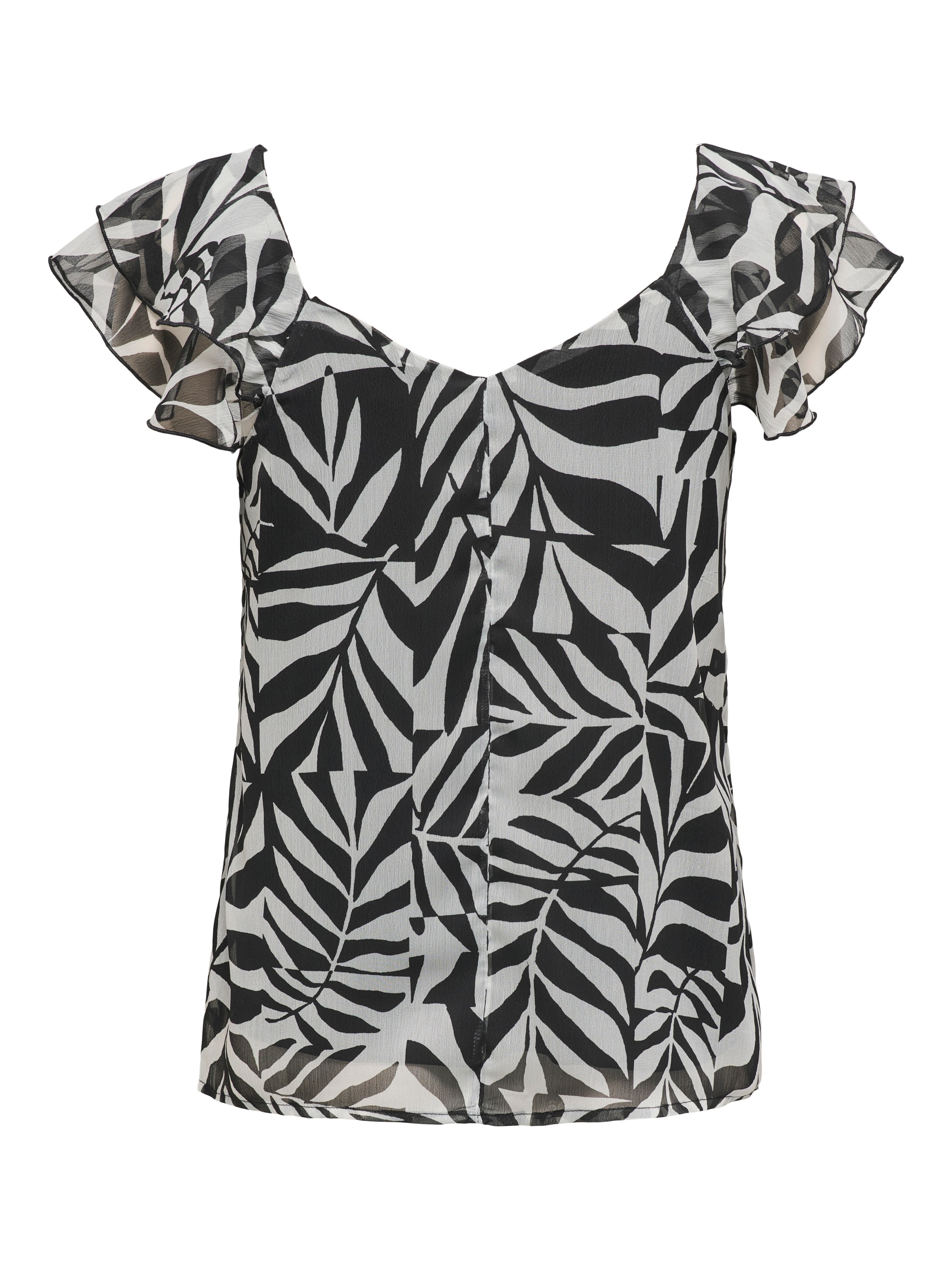 ONLY Blusenshirt »ONLASTA LIFE CAPSLEEVE V-NECK TOP PTM«