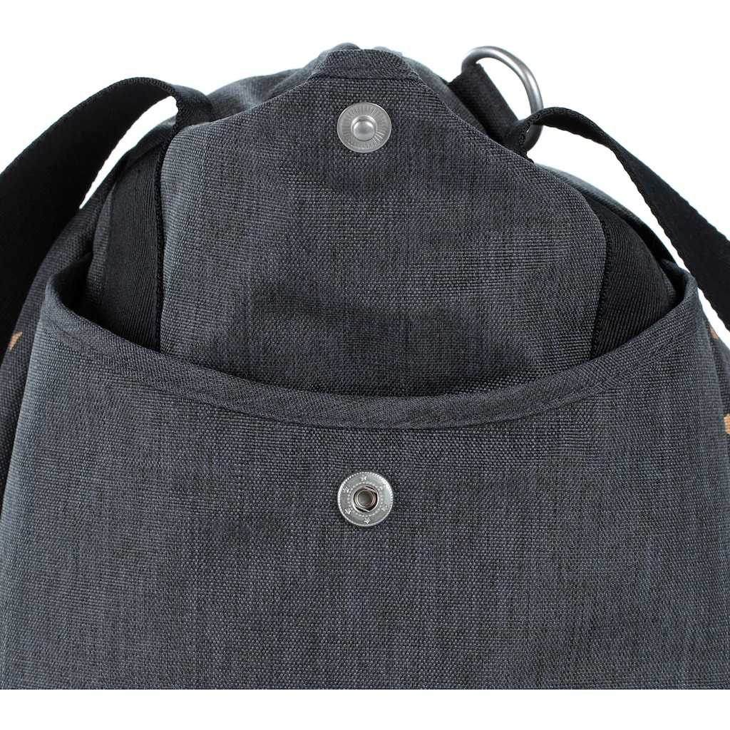 LÄSSIG Wickeltasche »Casual, Twin Bag Triangle, Dark Grey«, mit Rucksackfunktion und Wickelunterlage; PETA-approved vegan