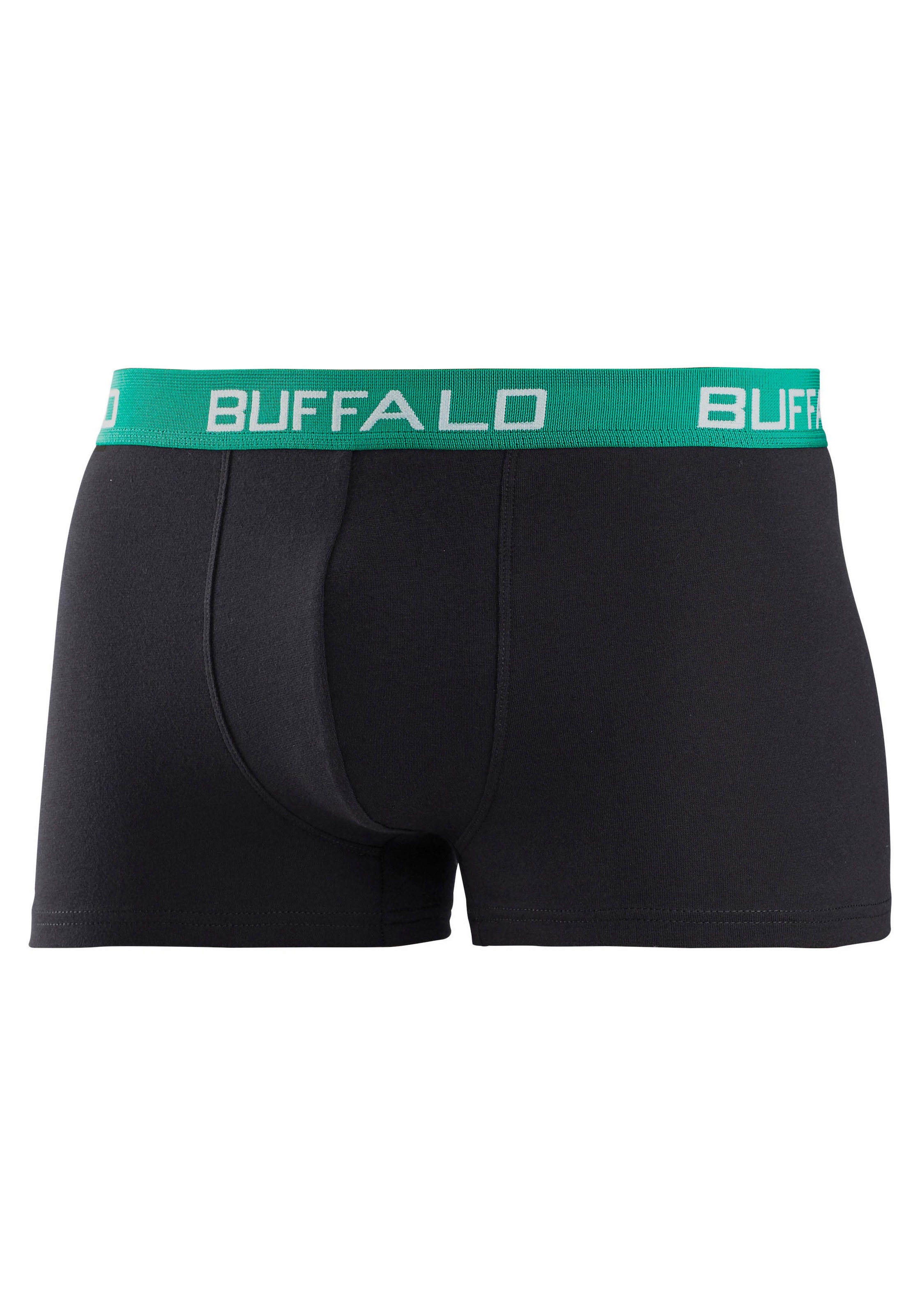 Buffalo Boxer, (Packung, 3 kontrastfarbenem St.), Jungen im mit für Online-Shop bestellen Bündchen
