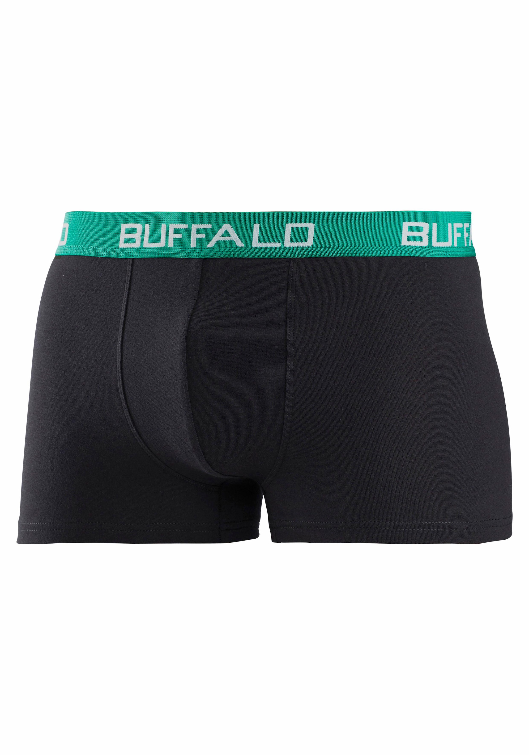 Buffalo Boxer, für kontrastfarbenem im bestellen 3 Jungen Bündchen Online-Shop (Packung, mit St.)