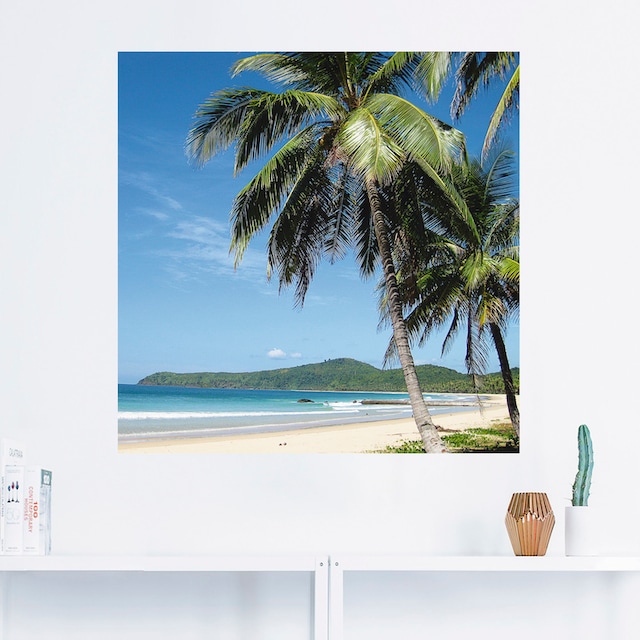 Artland Wandbild »Strand mit Palmen«, Strandbilder, (1 St.), als Alubild,  Leinwandbild, Wandaufkleber oder Poster in versch. Größen online kaufen