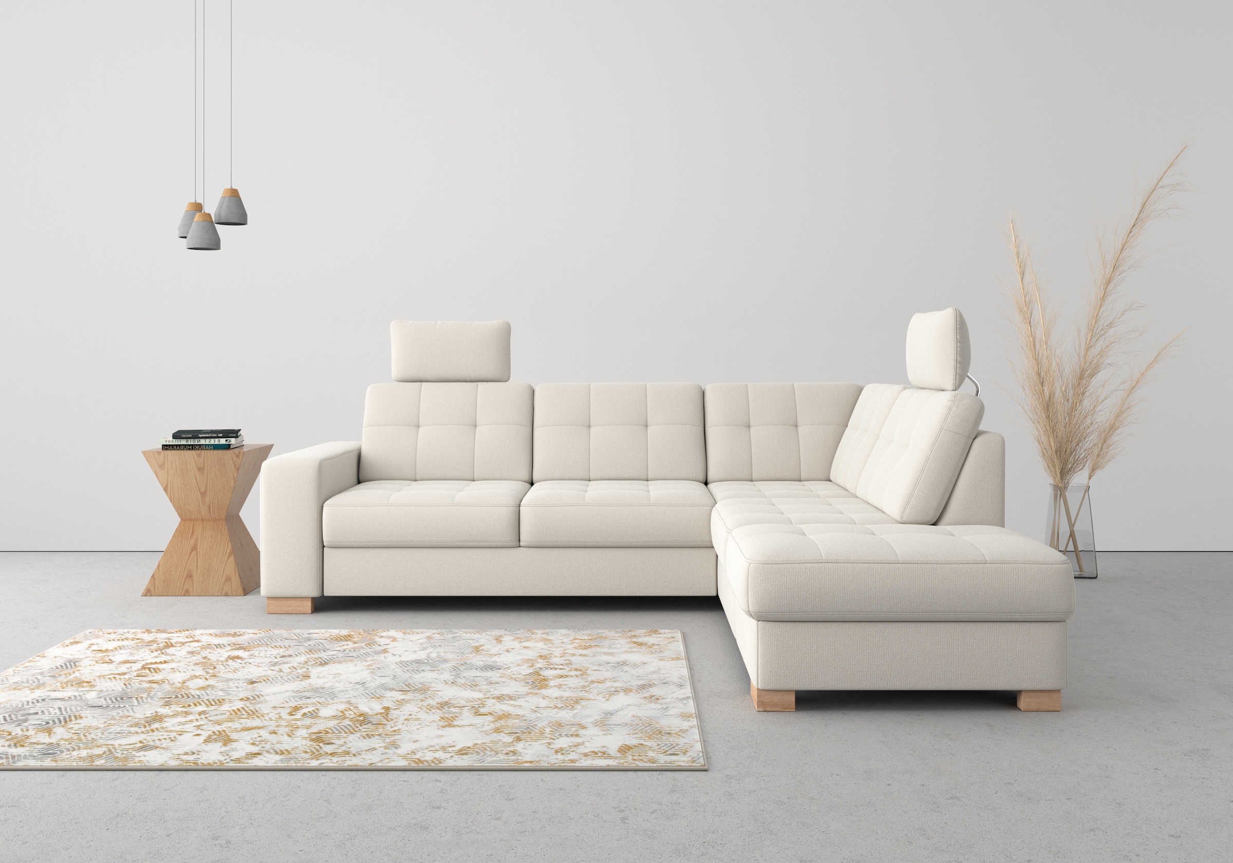 sit&more Ecksofa »Quincy L-Form«, wahlweise mit Bettfunktion und Bettkasten günstig online kaufen