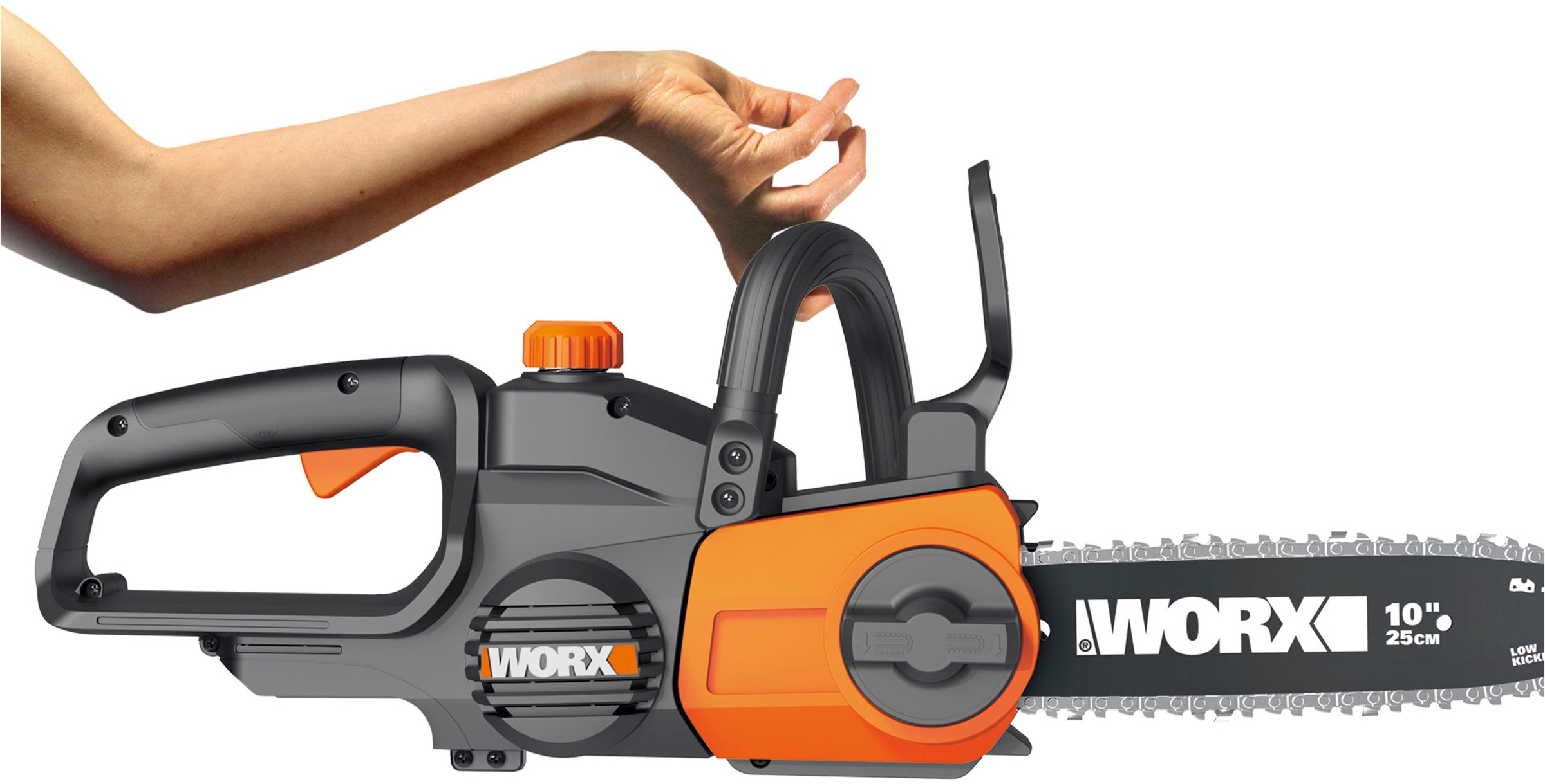 Worx Akku-Kettensäge »WG322E.9«, automatische Kettenspannung, ohne Akku und Ladegerät