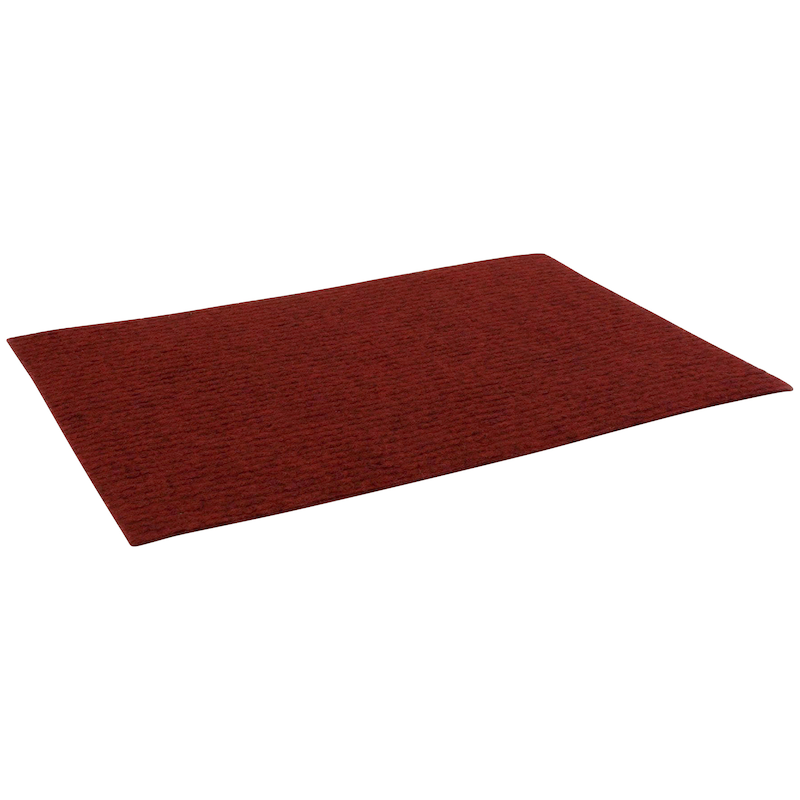 PRIMAFLOR-IDEEN IN TEXTIL Nadelvliesteppich »MALTA« rechteckig 2, 5 mm Höhe Uni-Farben, strapazierfähig & pflegeleicht, Kurzflor, Nadelvlies rot