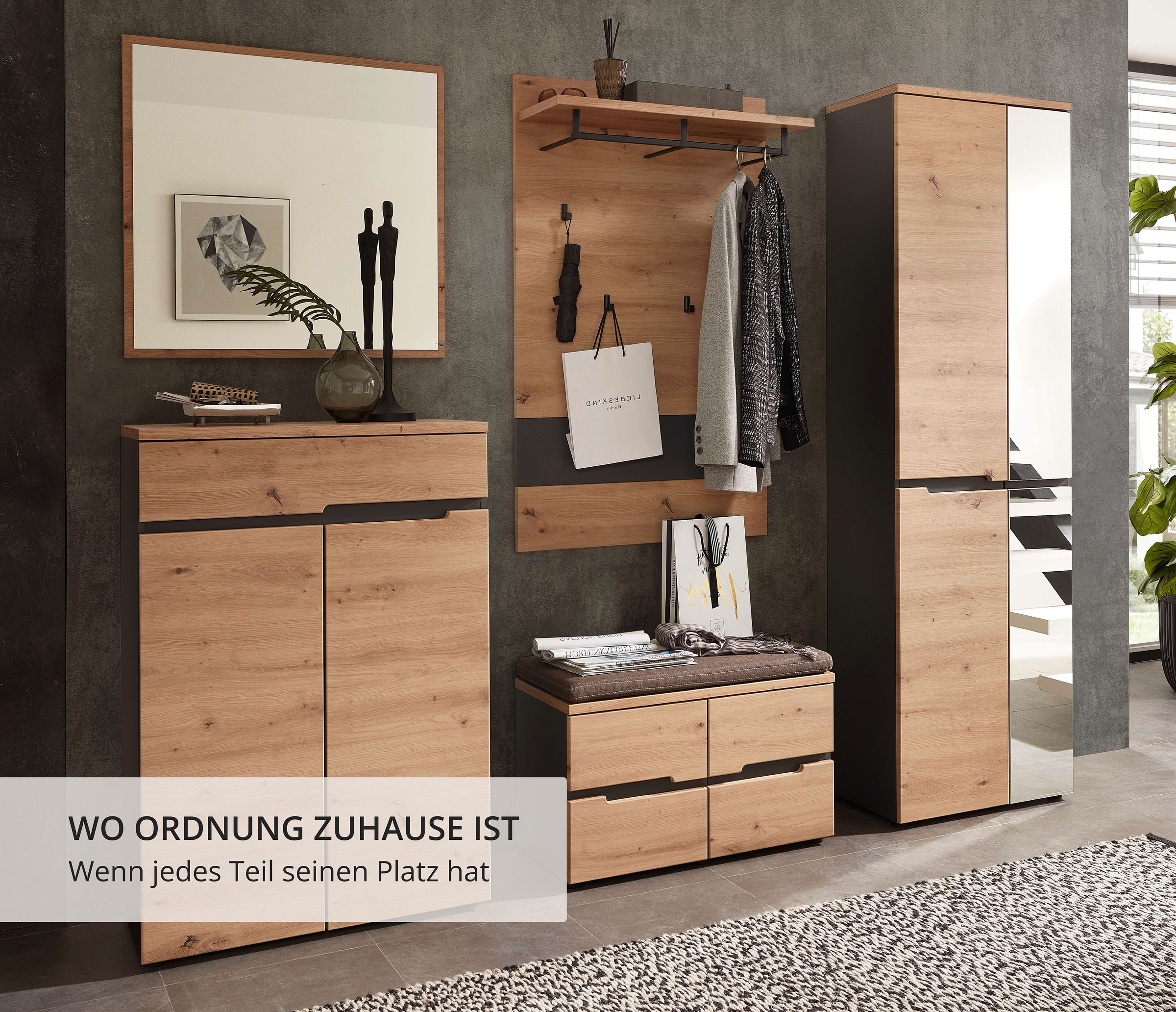 Innostyle Garderoben-Set »MEMPHIS«, (Komplett-Set, 5 St.)