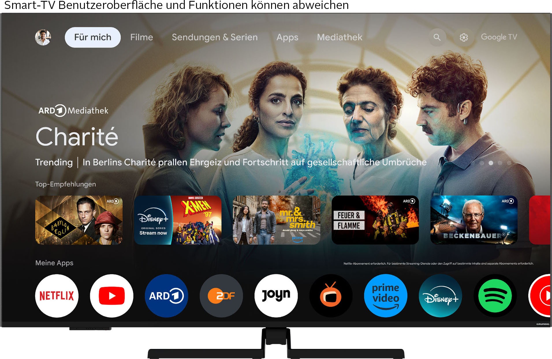 Grundig QLED-Fernseher »55 VOE 85 Q Pro«, 4K Ultra HD, Google TV