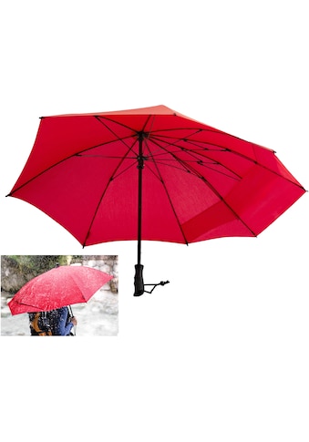 EuroSCHIRM® Stockregenschirm »Swing backpack, rot«, mit verlängertem Schirmdach kaufen