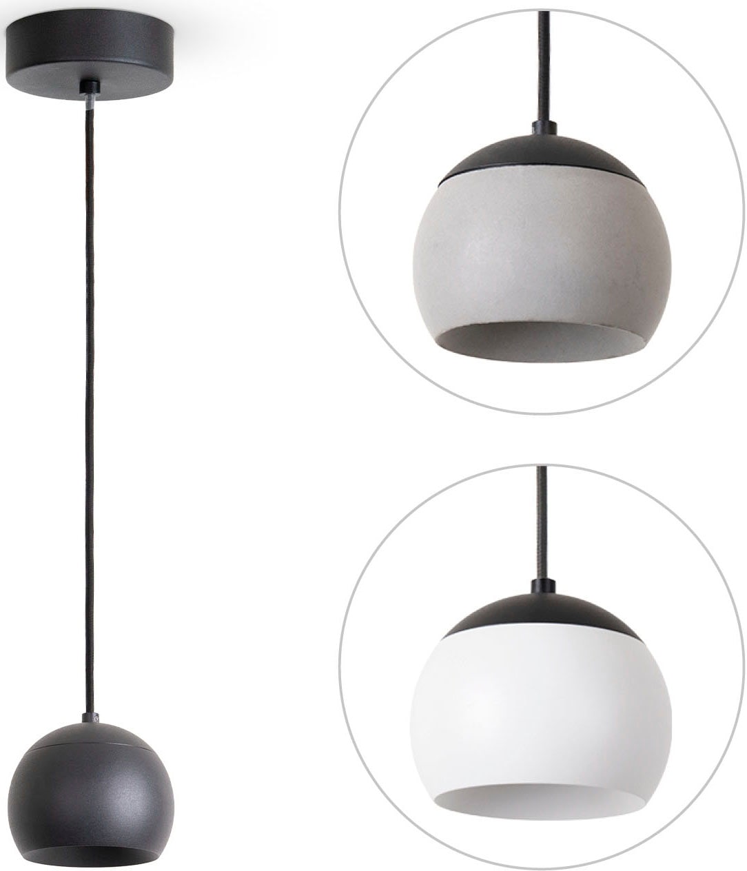 Paco Home Pendelleuchte »CLEO«, LED Pendelleuchte Wohnzimmer Hängelampe Esszimmer Küchenlampe Kugel