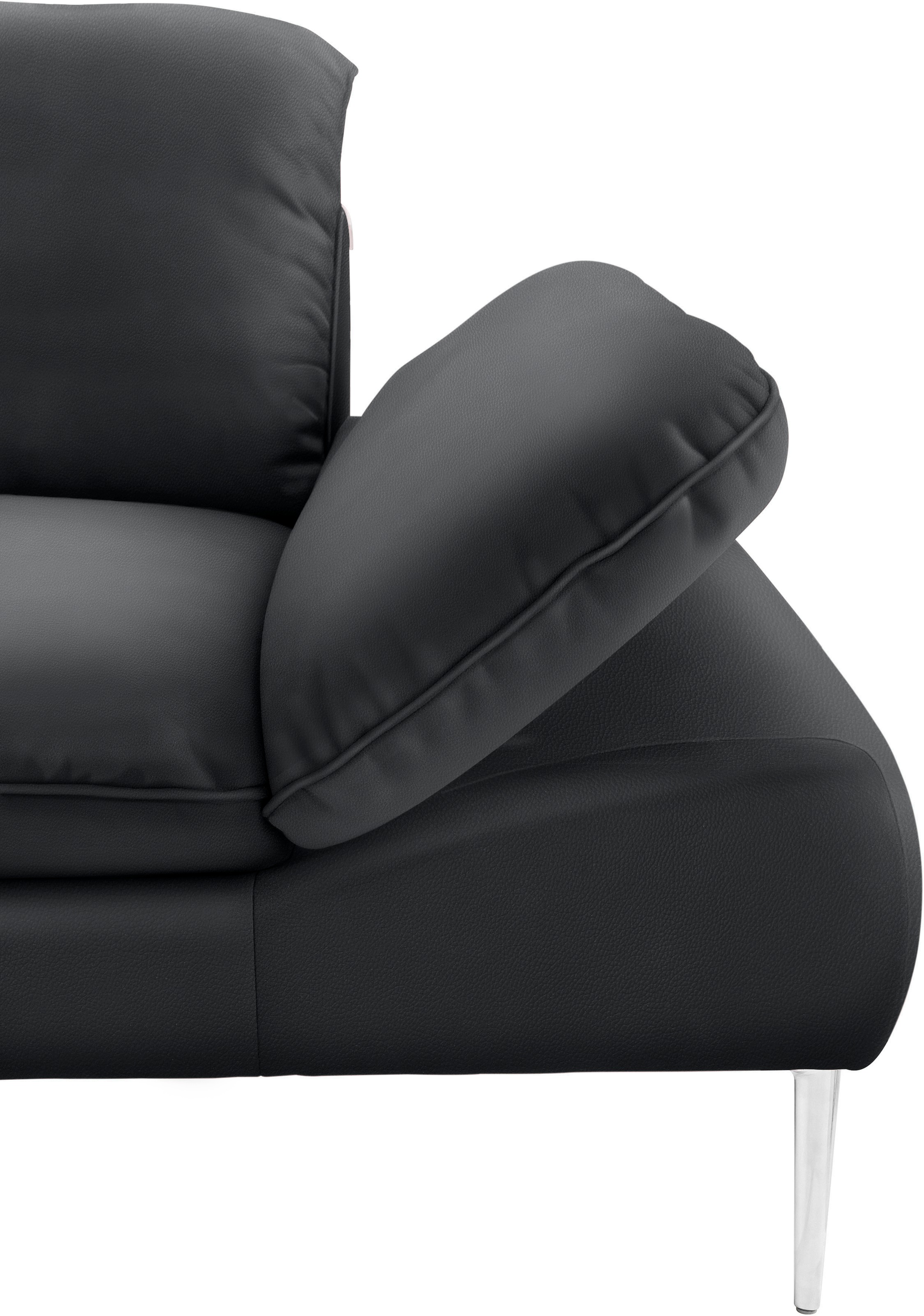 W.SCHILLIG Ecksofa »enjoy&MORE, Designsofa, bequem, zeitlos und elegant, L-Form«, mit Sitztiefenverstellung, Füße Chrom glänzend, Breite 340 cm