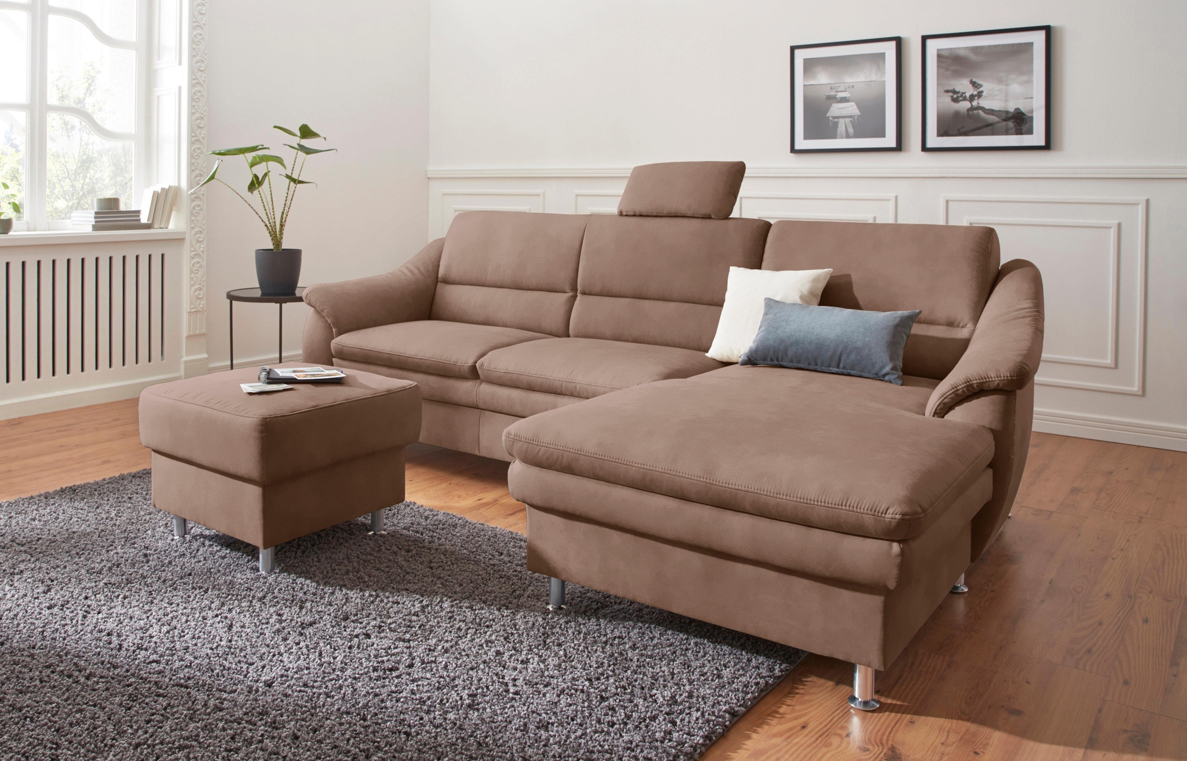 sit&more Ecksofa »Cardoso L-Form«, mit Federkern, wahlweise mit Bettfunktio günstig online kaufen