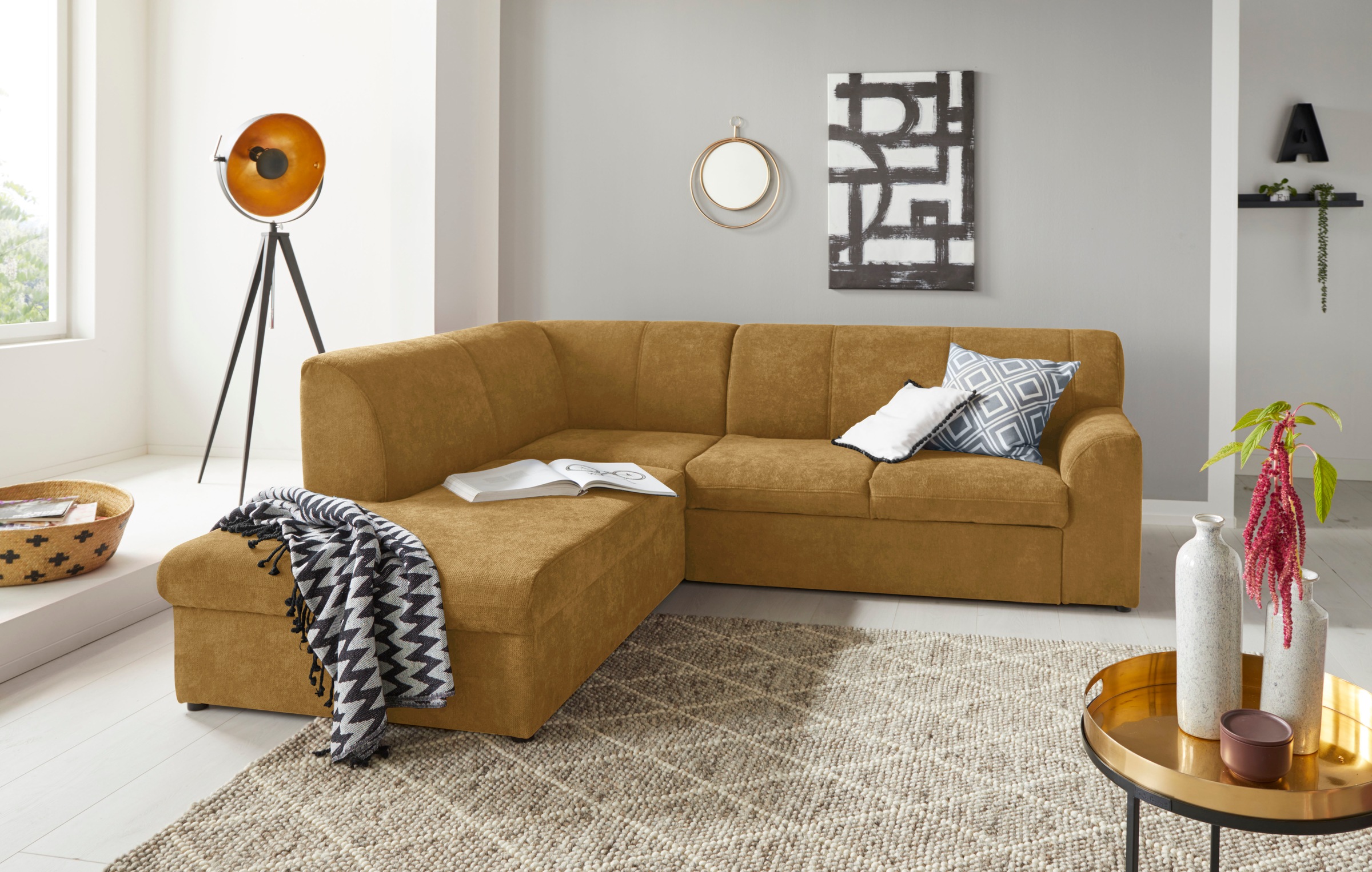 DOMO collection Ecksofa »Topper zeitlos elegant, kompakte Stellmaße, OTTOs günstig online kaufen