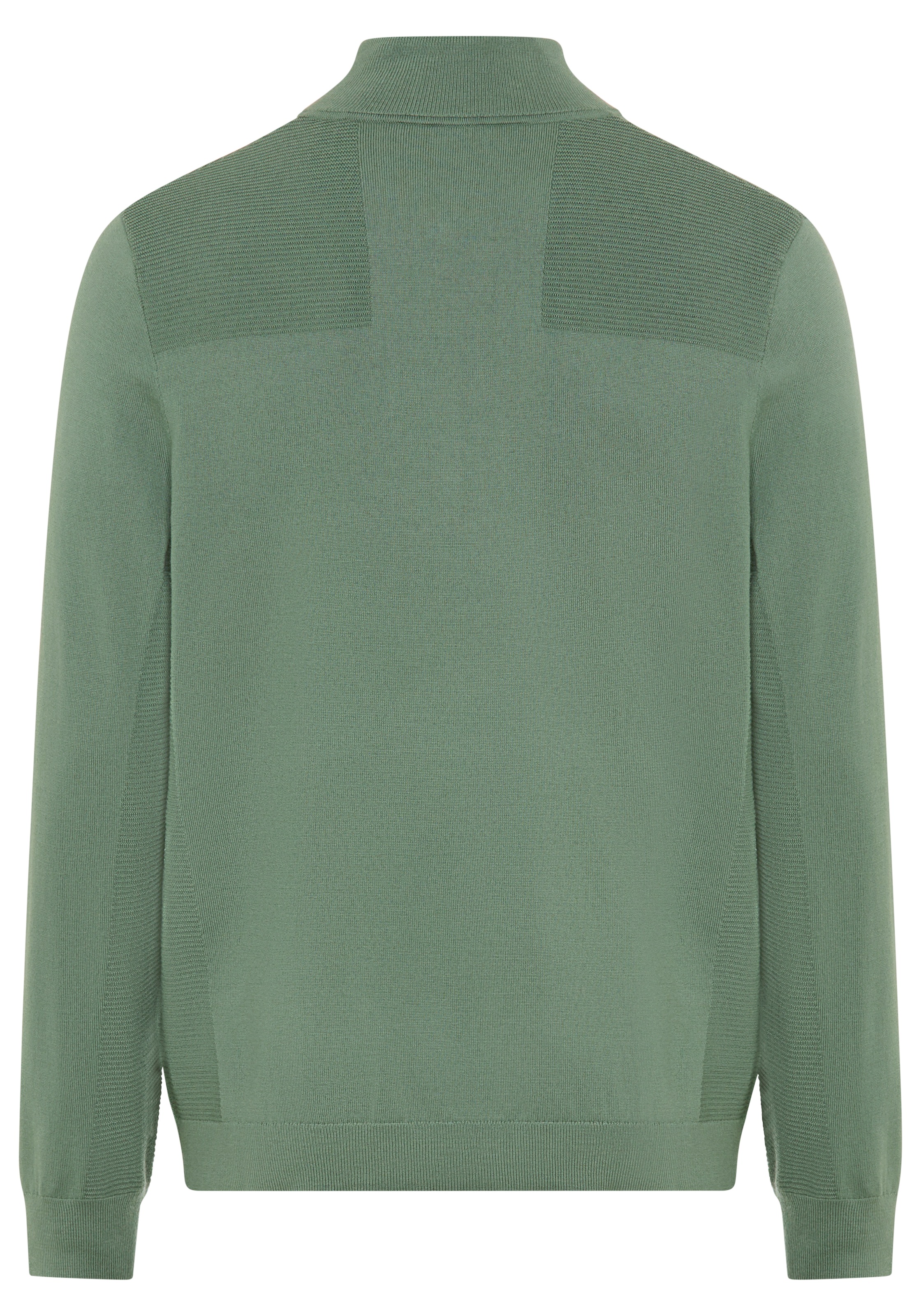 BOSS GREEN Strickpullover Stehkragen mit Reißverschluss, Regular Fit,