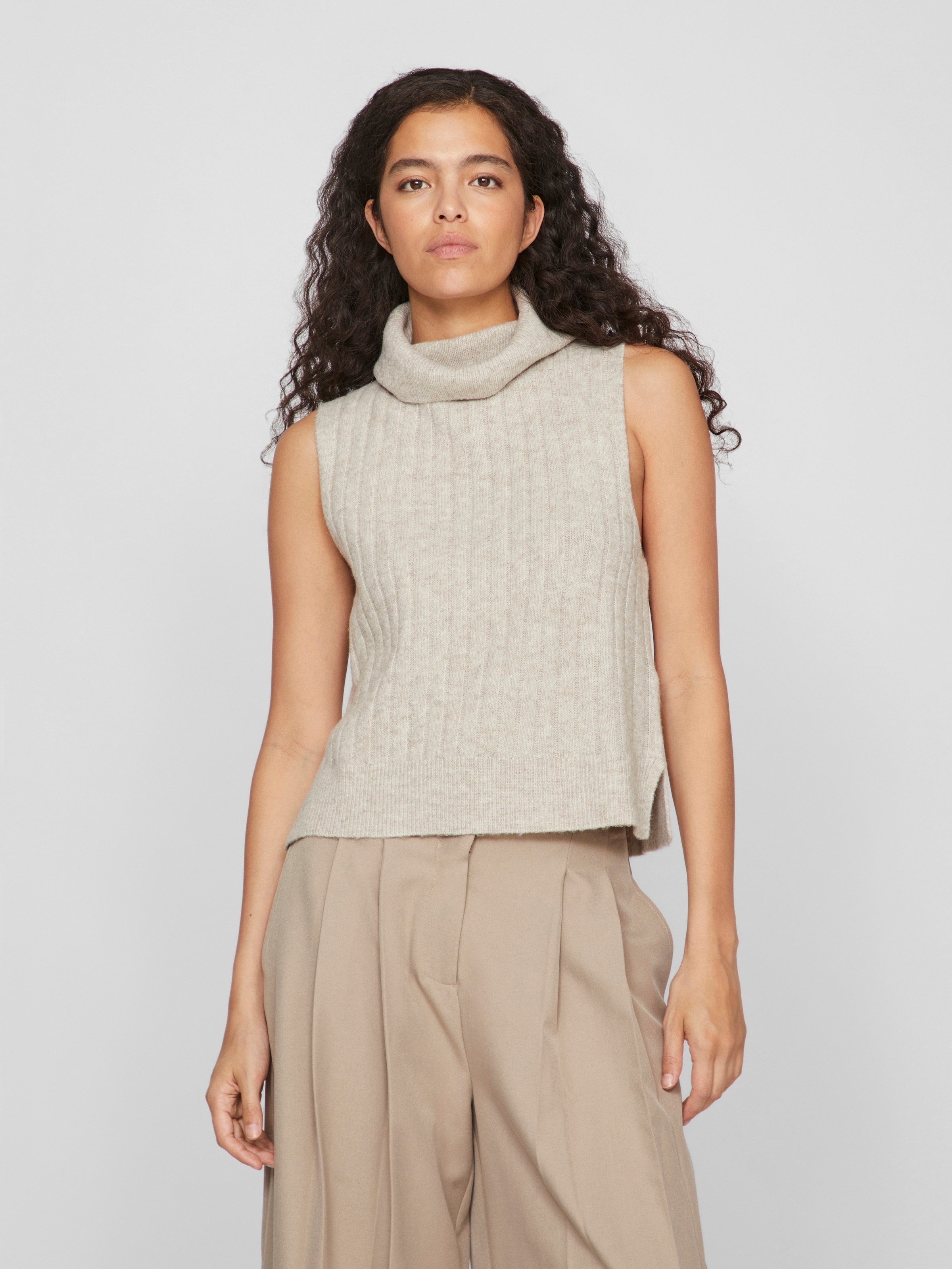 Vila Pullunder »VIBELUNA HIGH NECK S/L KNIT VEST-NOOS«