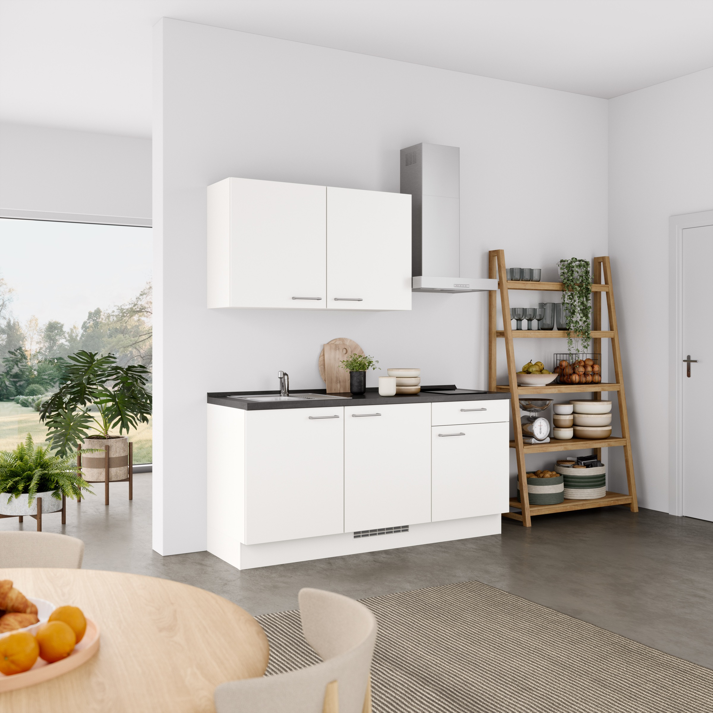 nobilia® Küchenzeile »"Laser I"«, vormontiert, Ausrichtung wählbar, Breite 180 cm, wahlw. mit E-Geräten