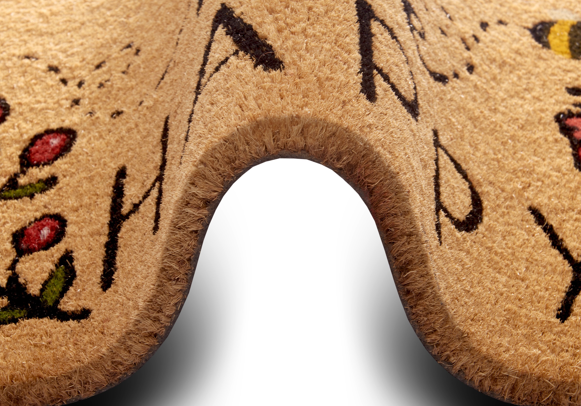 HANSE Home Fußmatte »Bee Happy, Türmatte«, rechteckig, 15 mm Höhe, Kokos, Schmutzfangmatte, Outdoor, Rutschfest, Innen, Kokosmatte, Flur