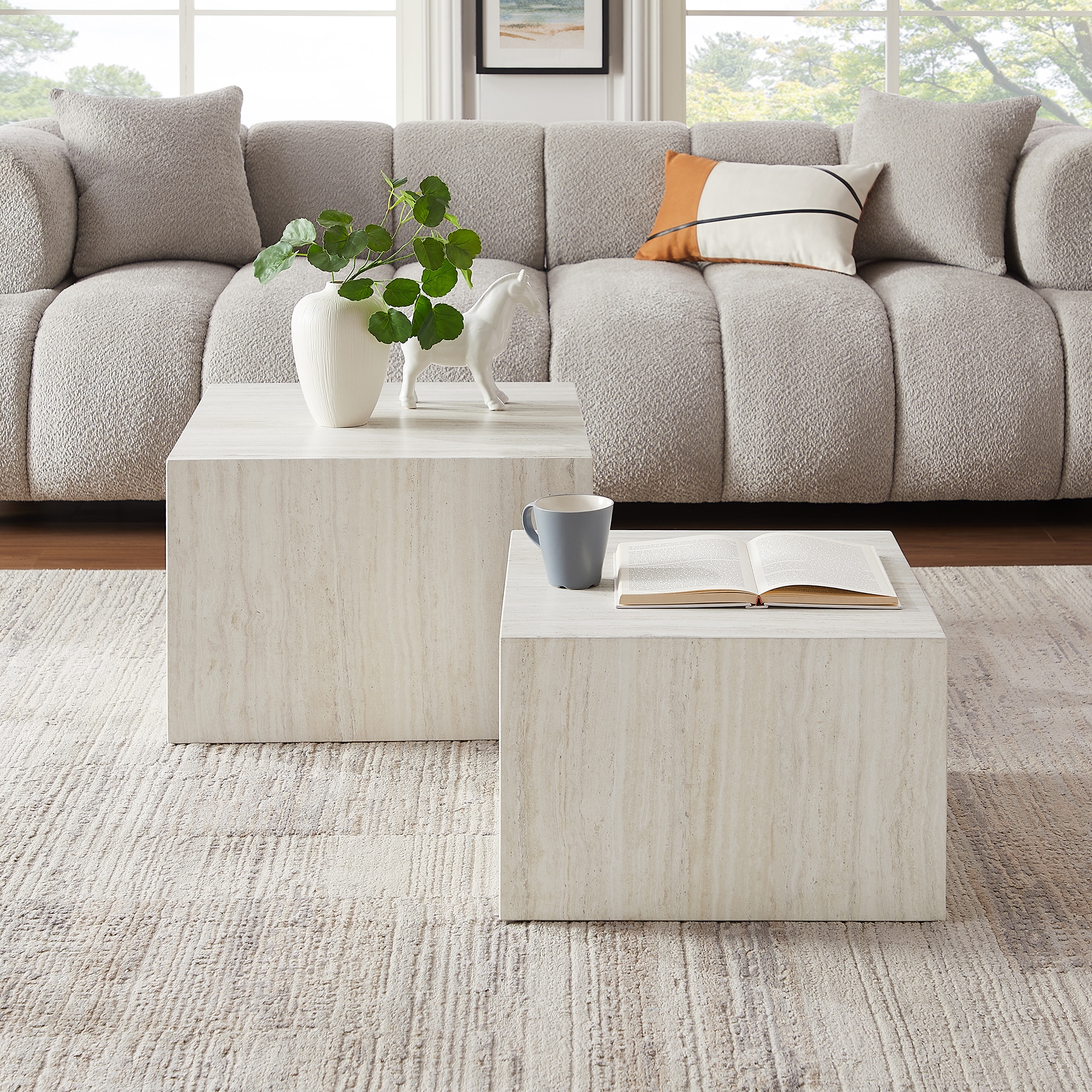 SalesFever Couchtisch »Almeria - stilvoller Couch- und Beistelltisch« Set, günstig online kaufen
