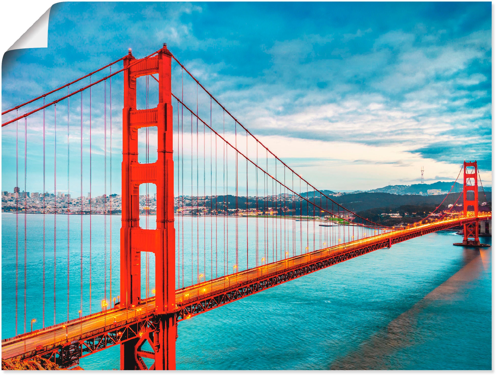 Artland Wandbild »Golden Gate Bridge«, Brücken, (1 St.), als Alubild, Outdo günstig online kaufen