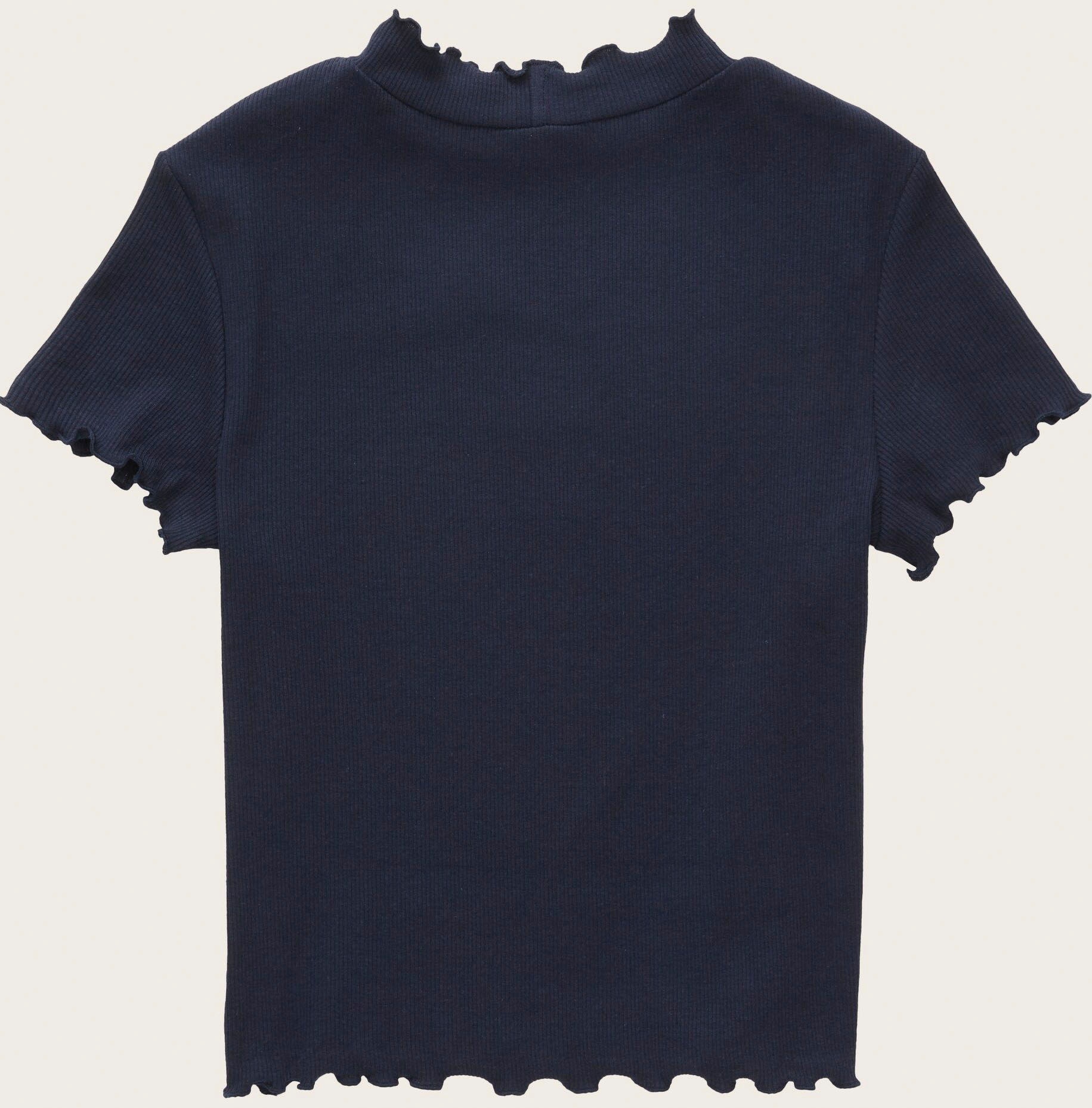 TOM TAILOR T-Shirt, (1 tlg.), mit Stehkragen