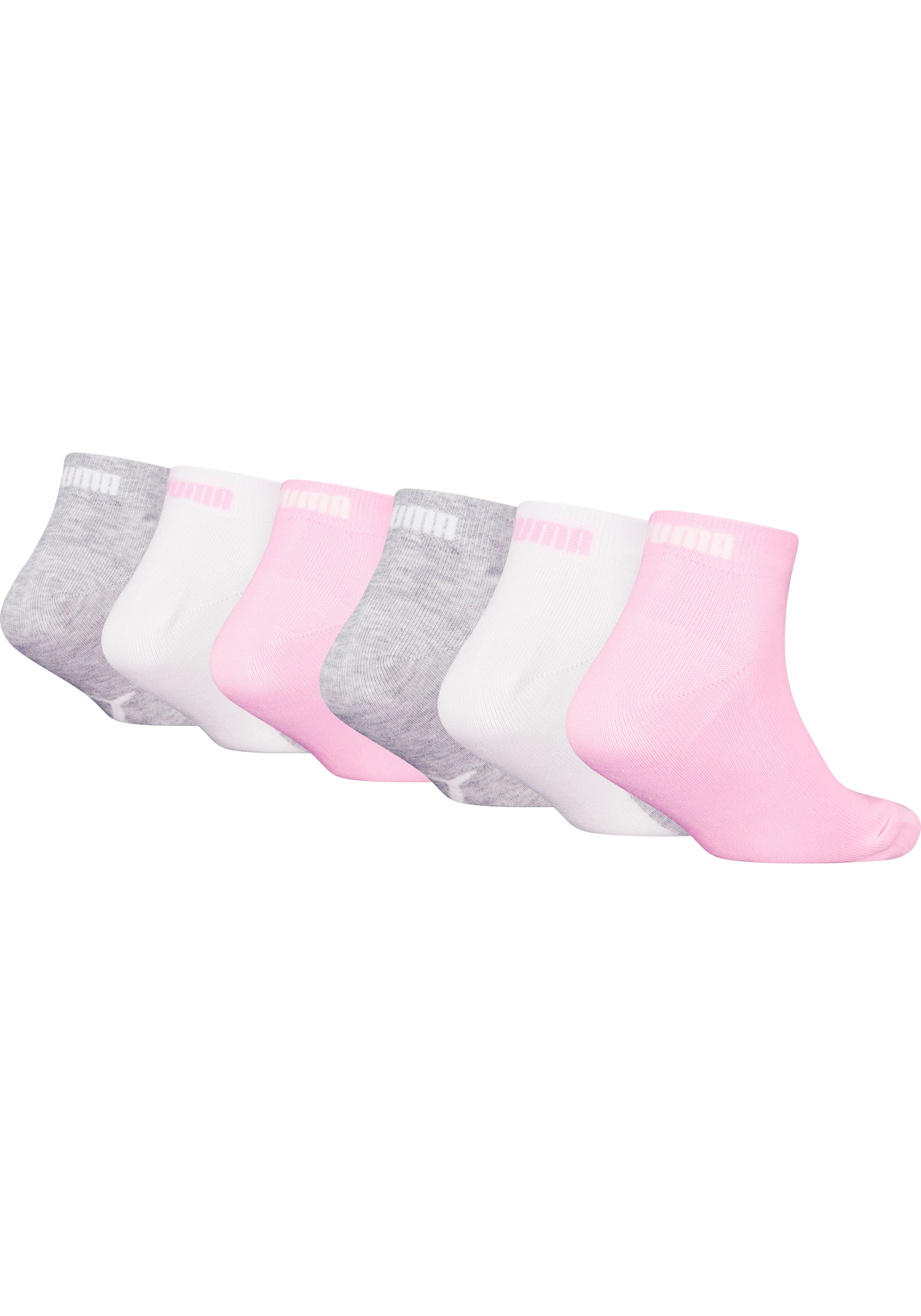 PUMA Kurzsocken »KIDS BWT QUARTER 6P ECOM«, (6 Paar), mit eingestricktem Logo