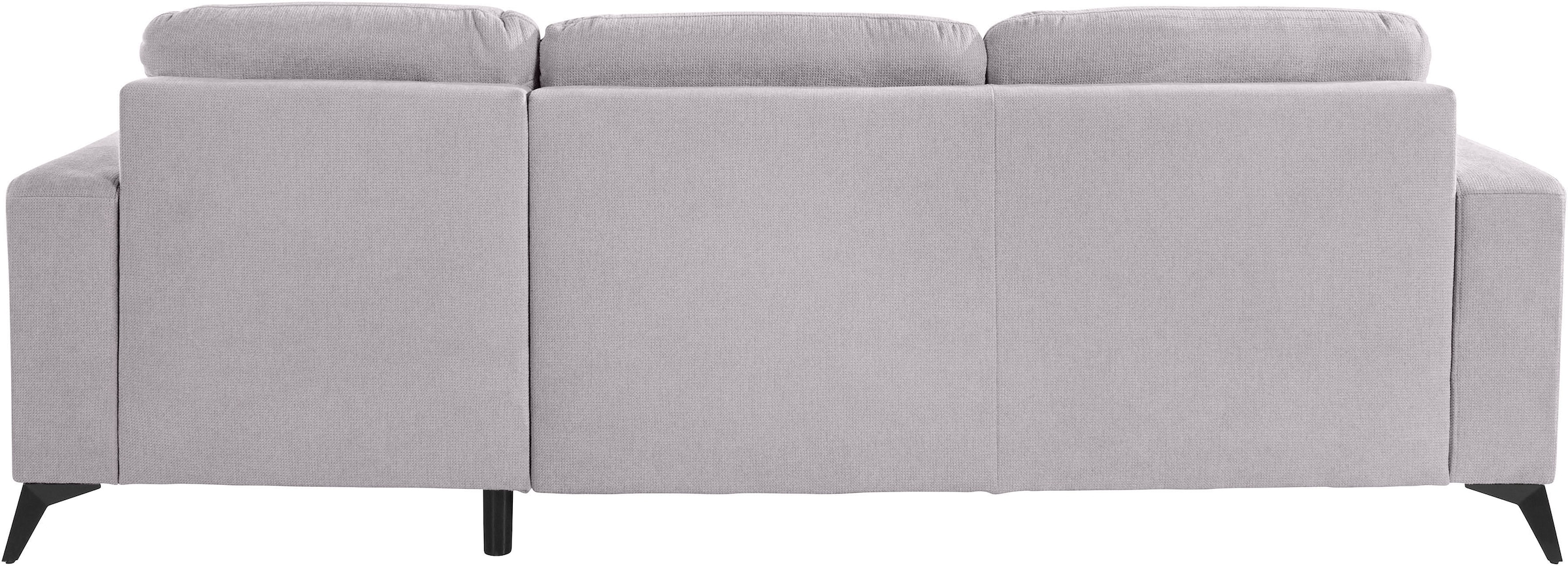Places of Style Ecksofa »Lolland L-Form«, Wahlweise mit Bettfunktion und Bettkasten, Federkern