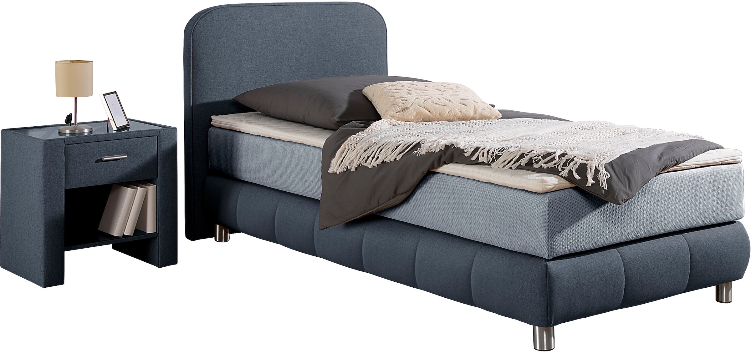 Home affaire Boxspringbett »Cesson, in verschiedenen Breiten«, inkl. Topper günstig online kaufen