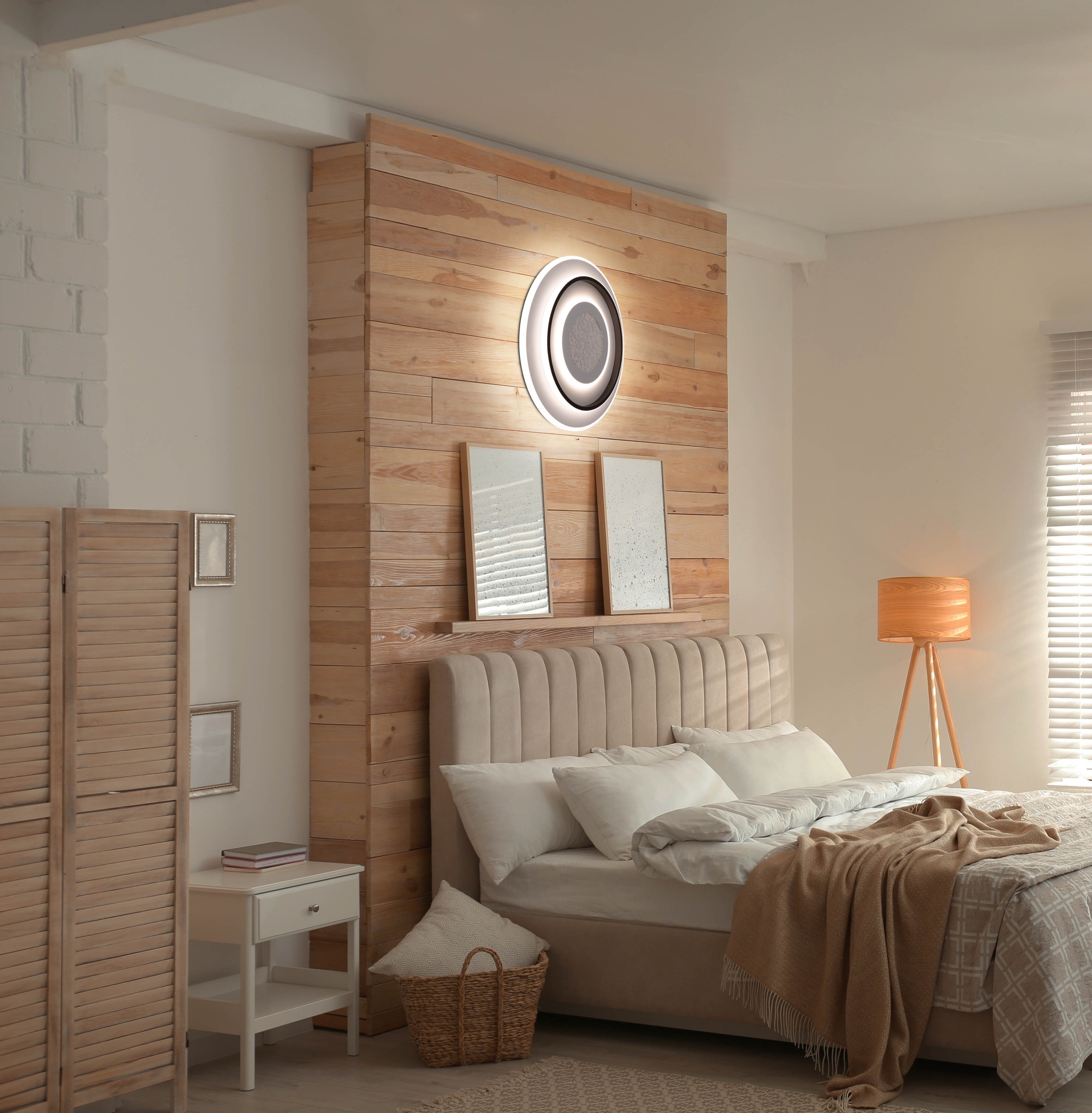 näve LED Deckenleuchte »Stelios« LED-Modul 1 Stk. RGB | warmweiß - kaltweiß dimmbar per IR-Fernbedienung, CCT, RGB, Memory, Nachtlicht, D: 45cm