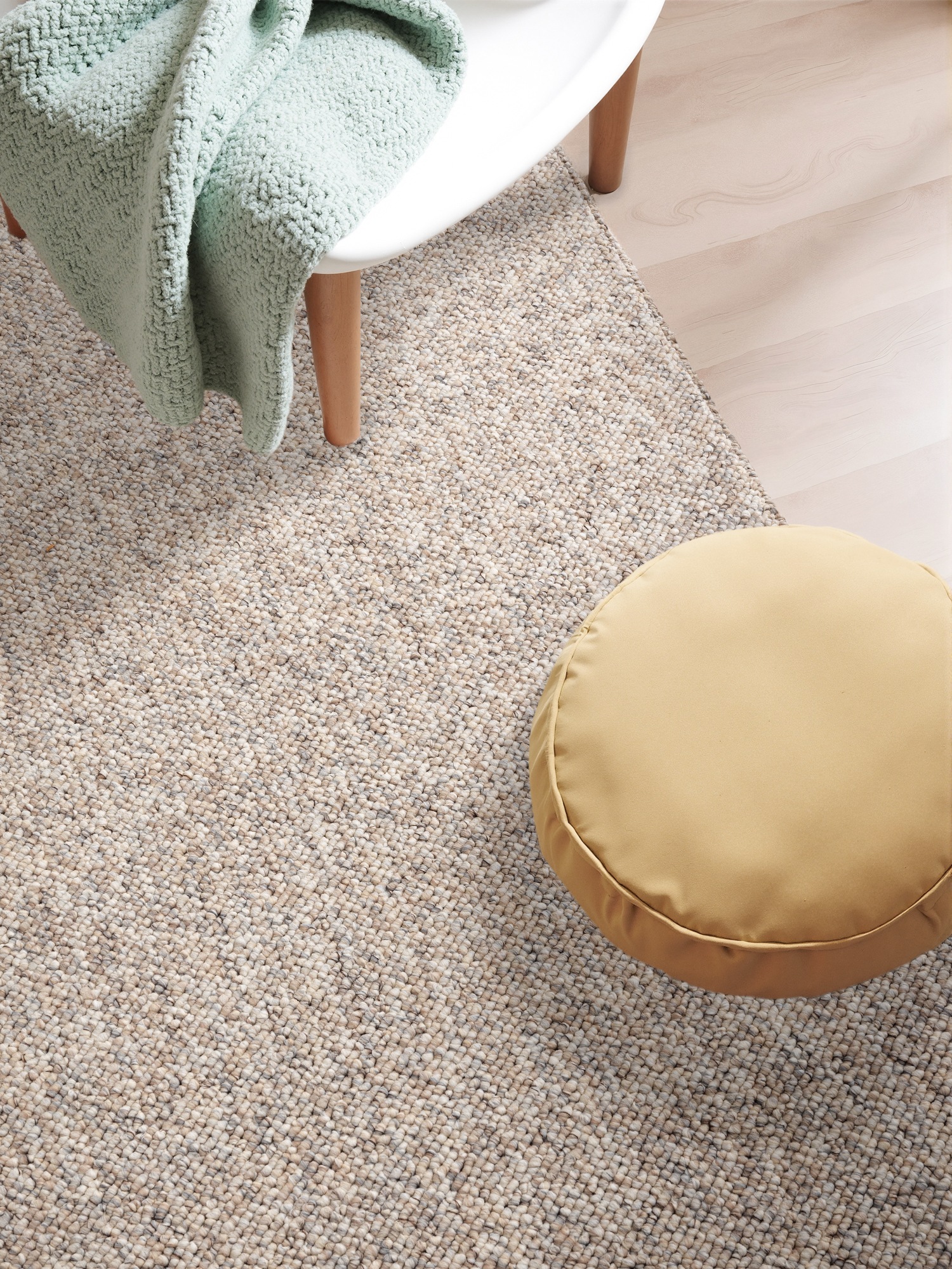 ELLE DECORATION Teppich »Rocco«, rechteckig, 10 mm Höhe, Läufer, waschbar, Wohnzimmer, Esszimmer, Woll-Optik