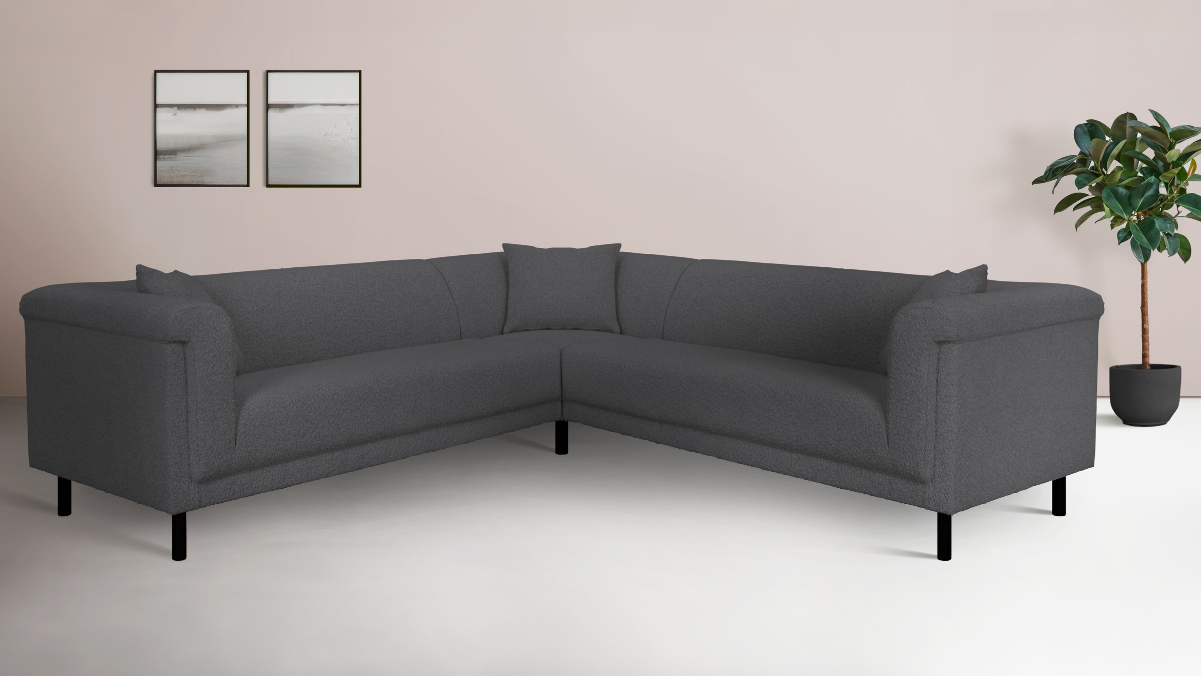 Home affaire Ecksofa »AGNIA L-Form B/T/H: 244/244/71 cm« incl. Zierkissen, günstig online kaufen