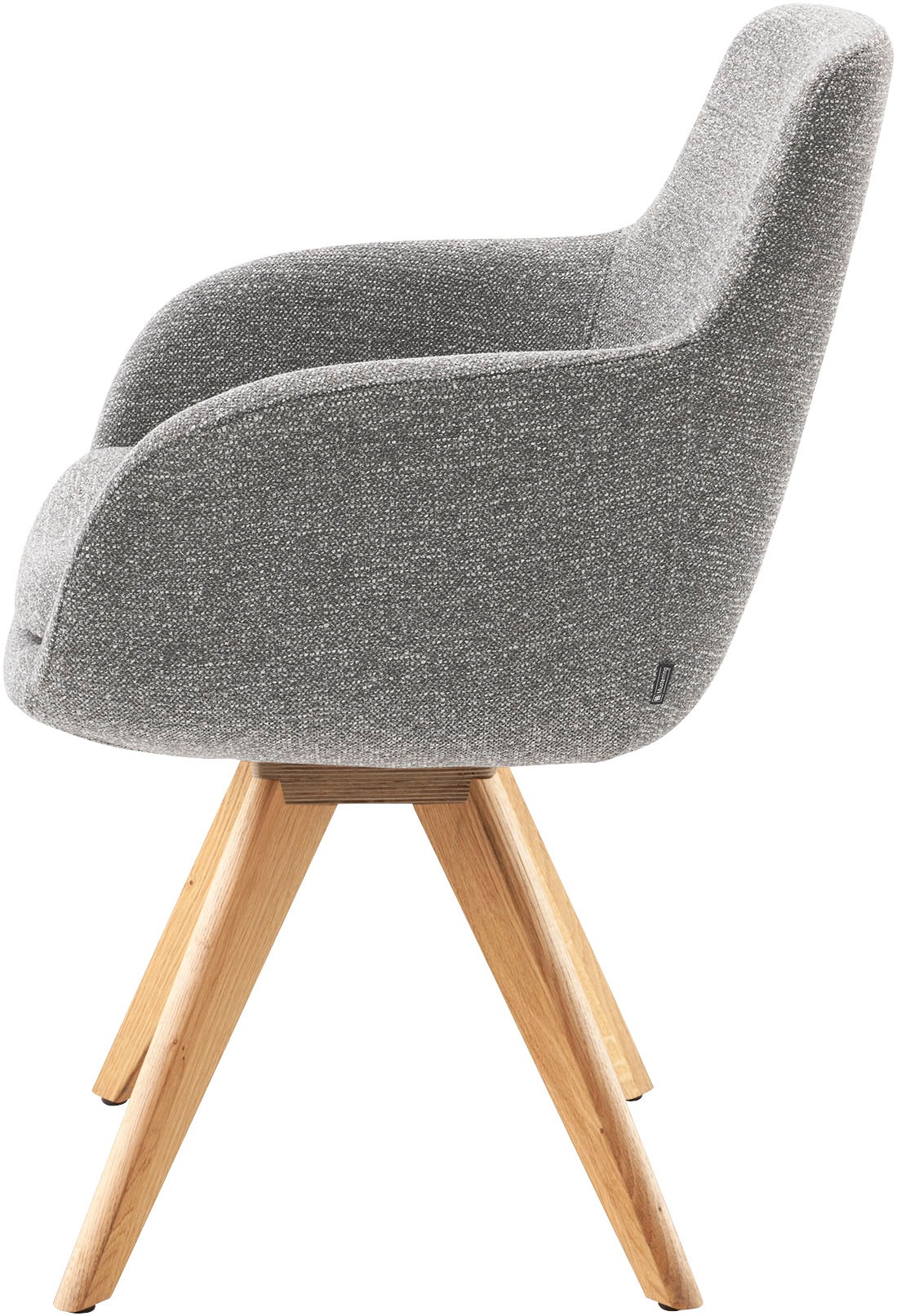 Musterring Esszimmerstuhl »Tavia«, (Set), 2 St., Chenille, Stativgestell Eiche Bianco, Drehfunktion optional, diverse Farben