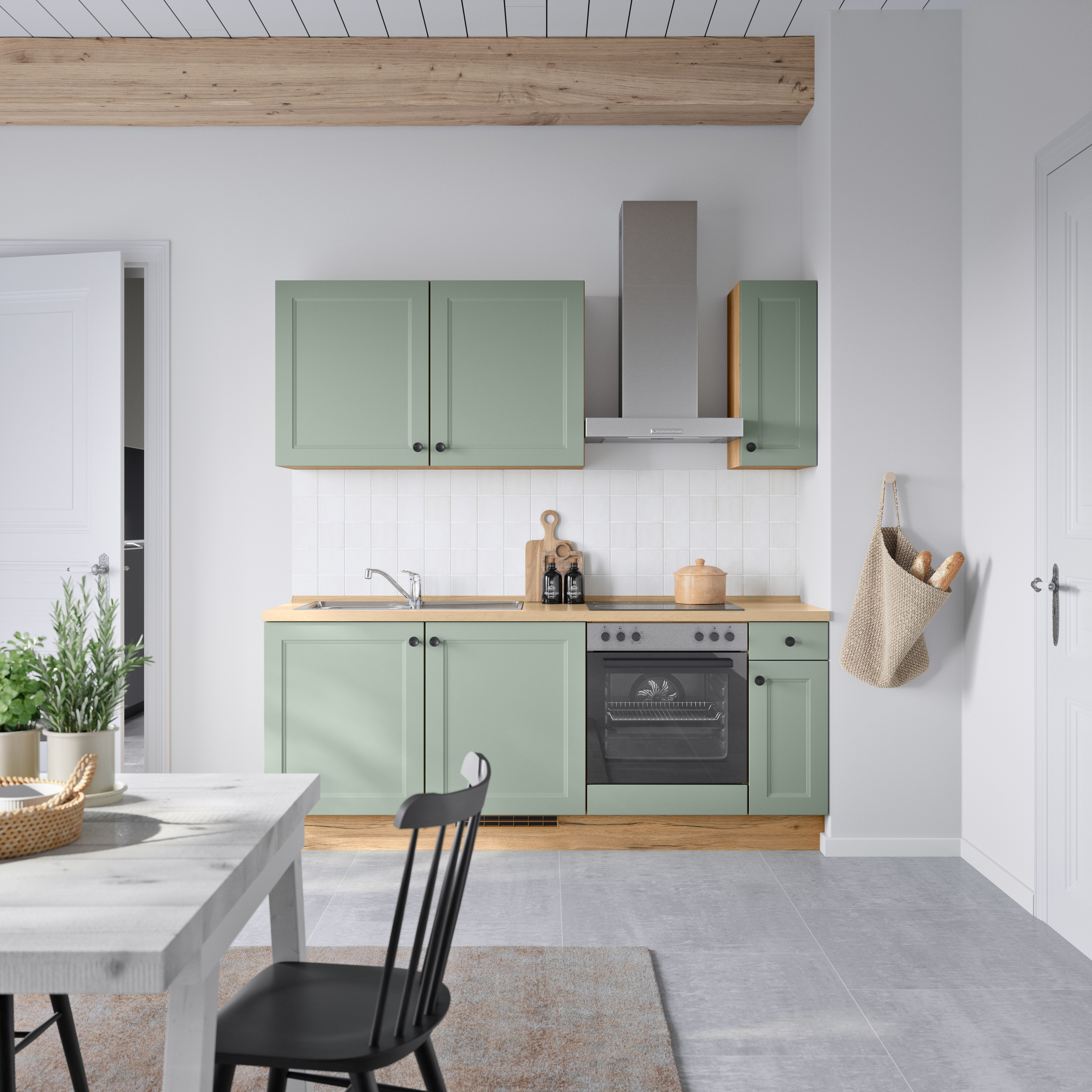 nobilia® Küchenzeile »"Cascada I"«, vormontiert, Ausrichtung wählbar, Breite 210 cm, wahlw. mit E-Geräten
