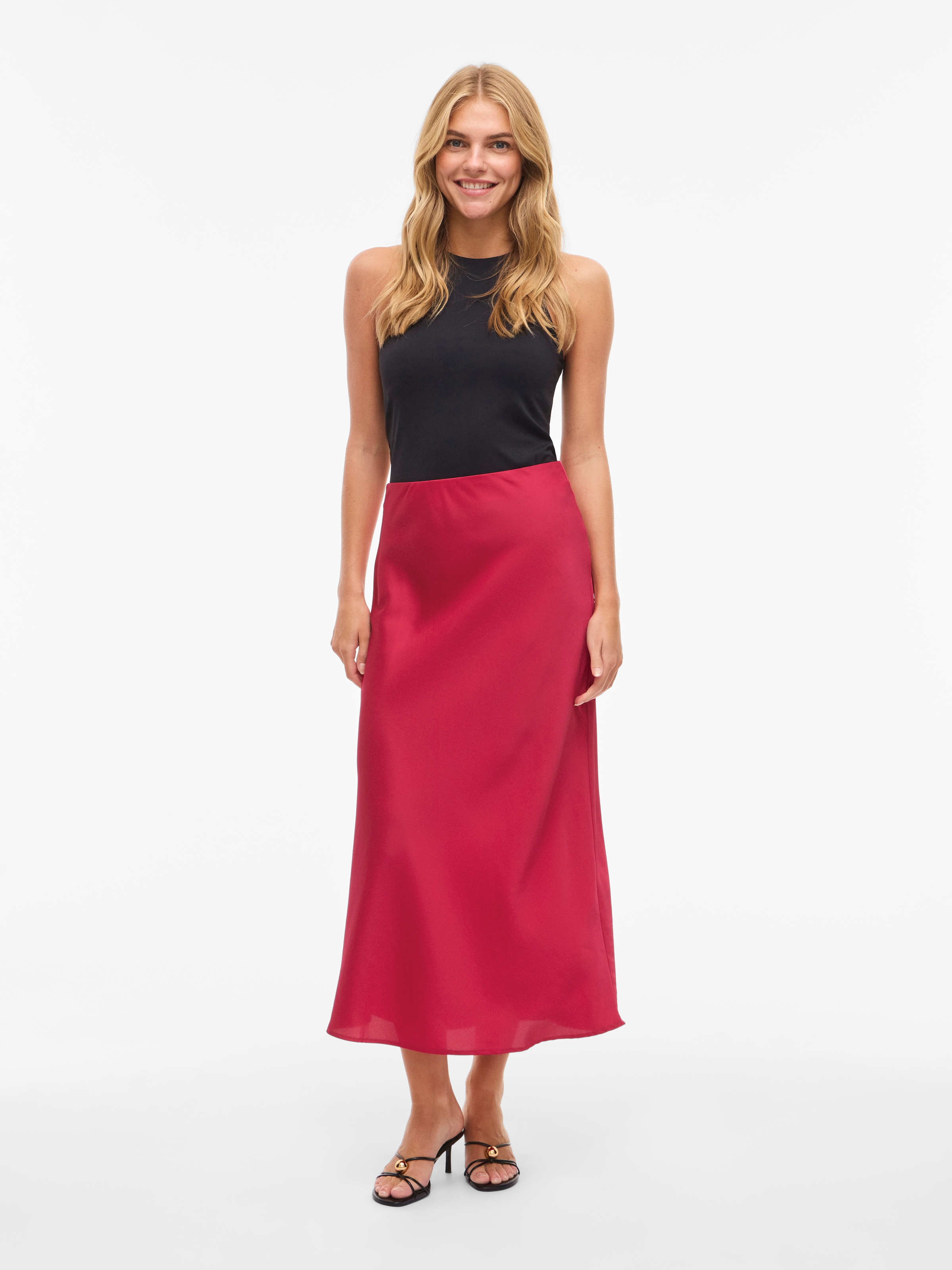 Vila Maxirock »VIELLETTE HW LONG SKIRT - NOOS« Kunstfaser