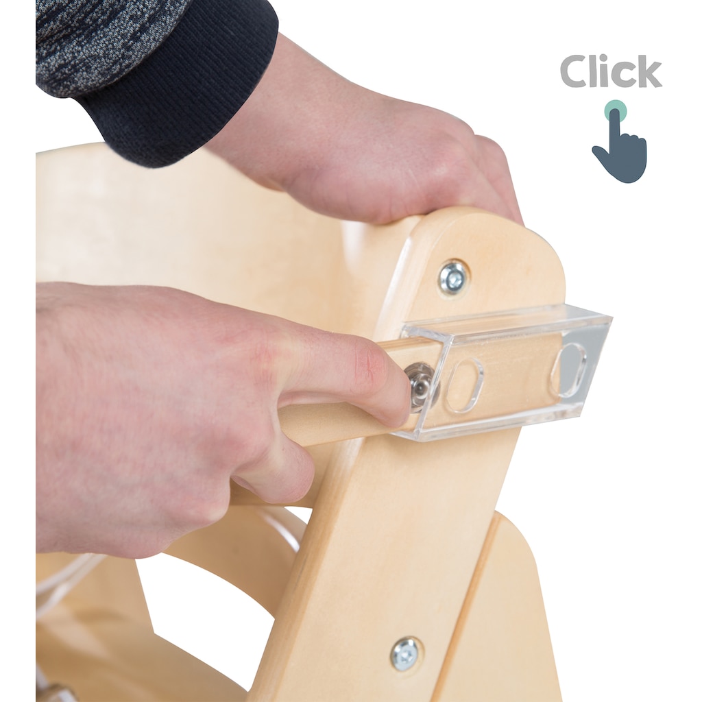 roba® Hochstuhl »Treppenhochstuhl Sit Up Click & Fun, natur«