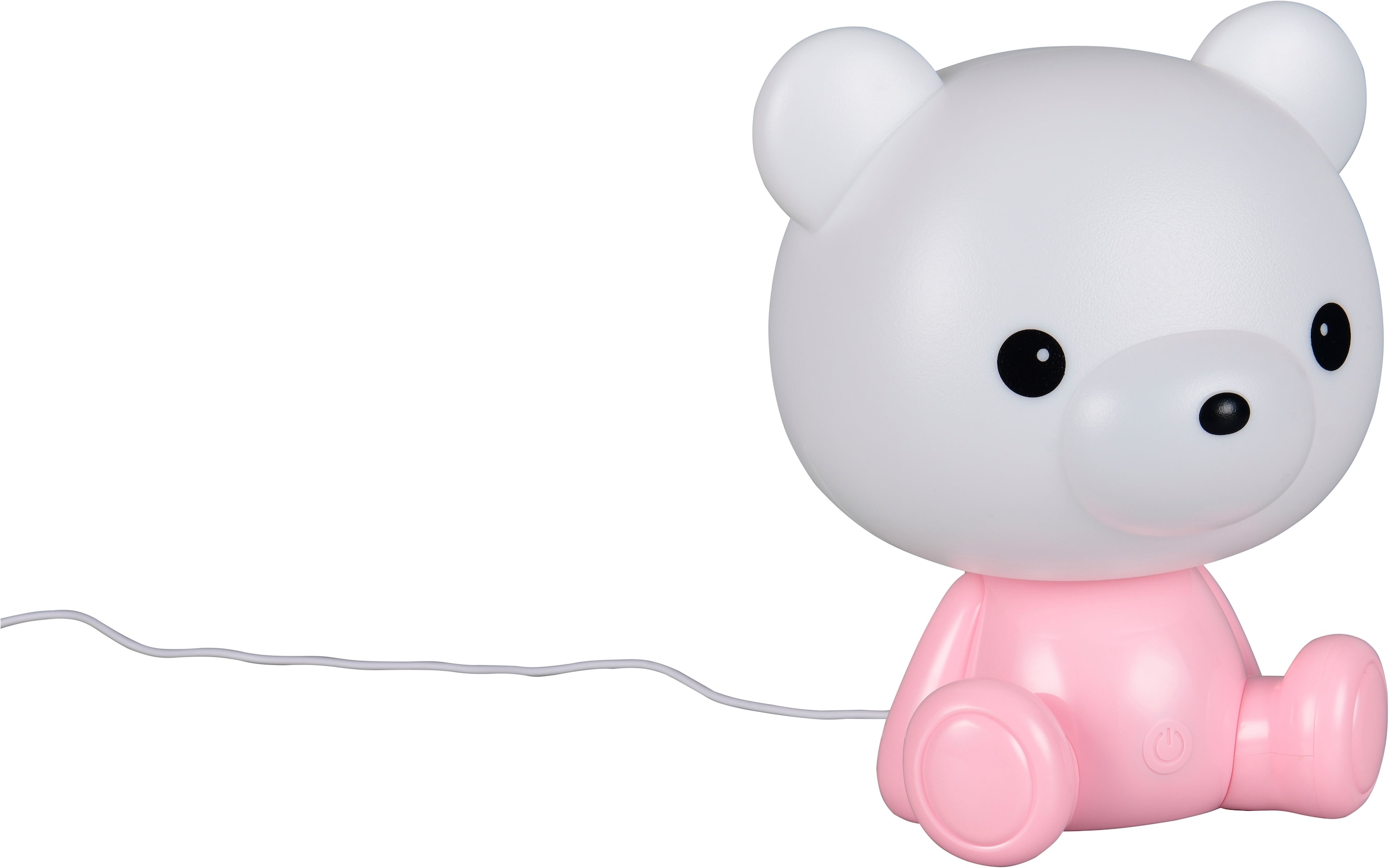 REALITY Leuchten LED Tischleuchte »CUTIE, Kinderzimmer Tischleuchte Nachttischleuchte Bären Optik, RGB«, 1 flammig, Leuchtmittel LED-Board | LED fest integriert, 0,3W 30 Lumen warmweiß 3000K, RGB Farbwechsel Modus, USB-Anschluss