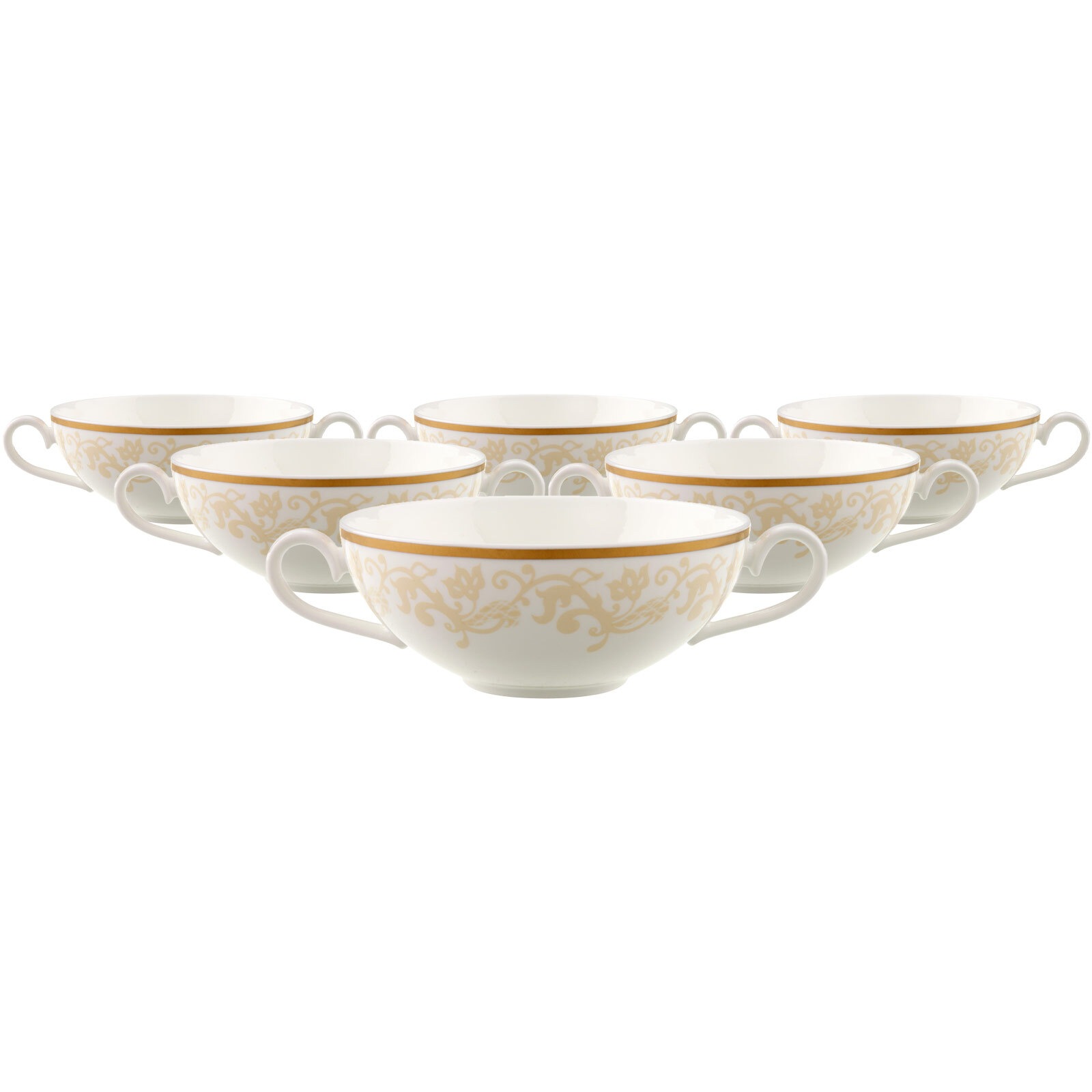 Villeroy & Boch Tasse »Suppen-Obertassen Ivoire 200 ml 6er Set weiß-gold« günstig online kaufen