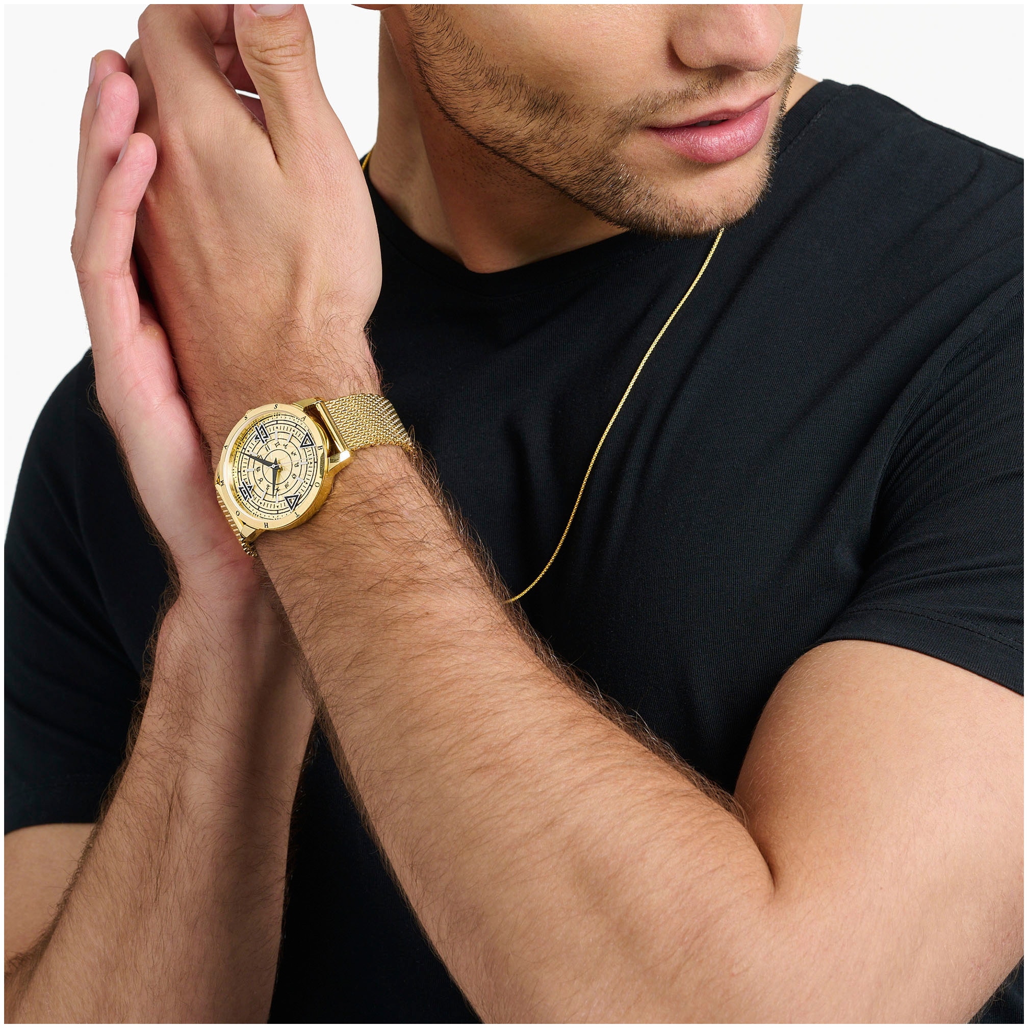 THOMAS SABO Quarzuhr »ELEMENTS OF NATURE«, Armbanduhr für Damen und Herren, unisex, Onyx-Steine