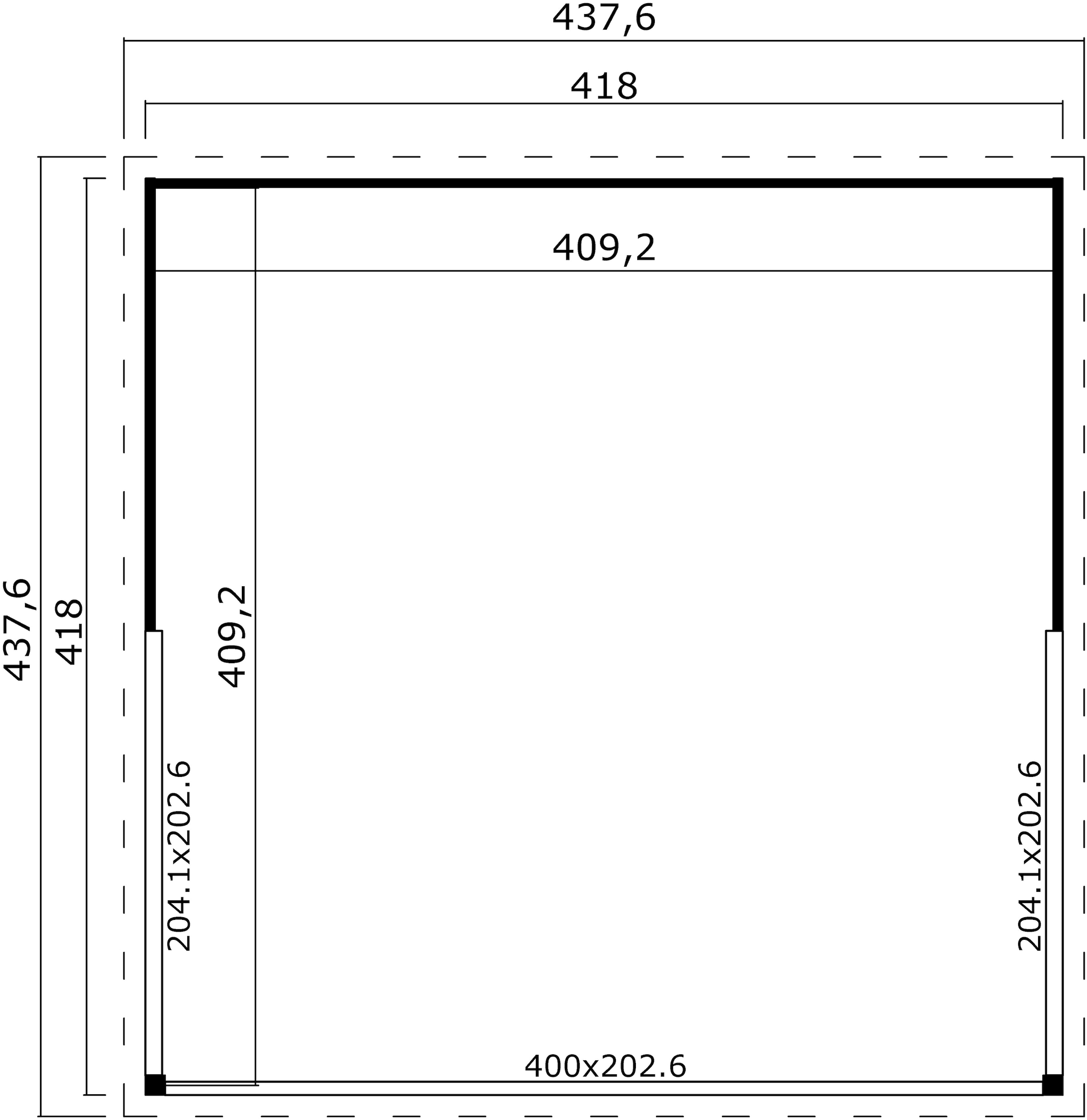 LASITA MAJA Gartenhaus »DOMEO 5 CARBONGRAU/ANTHRAZIT«, (Set), Fundamentmass 4180 x 4180, Carbongrau