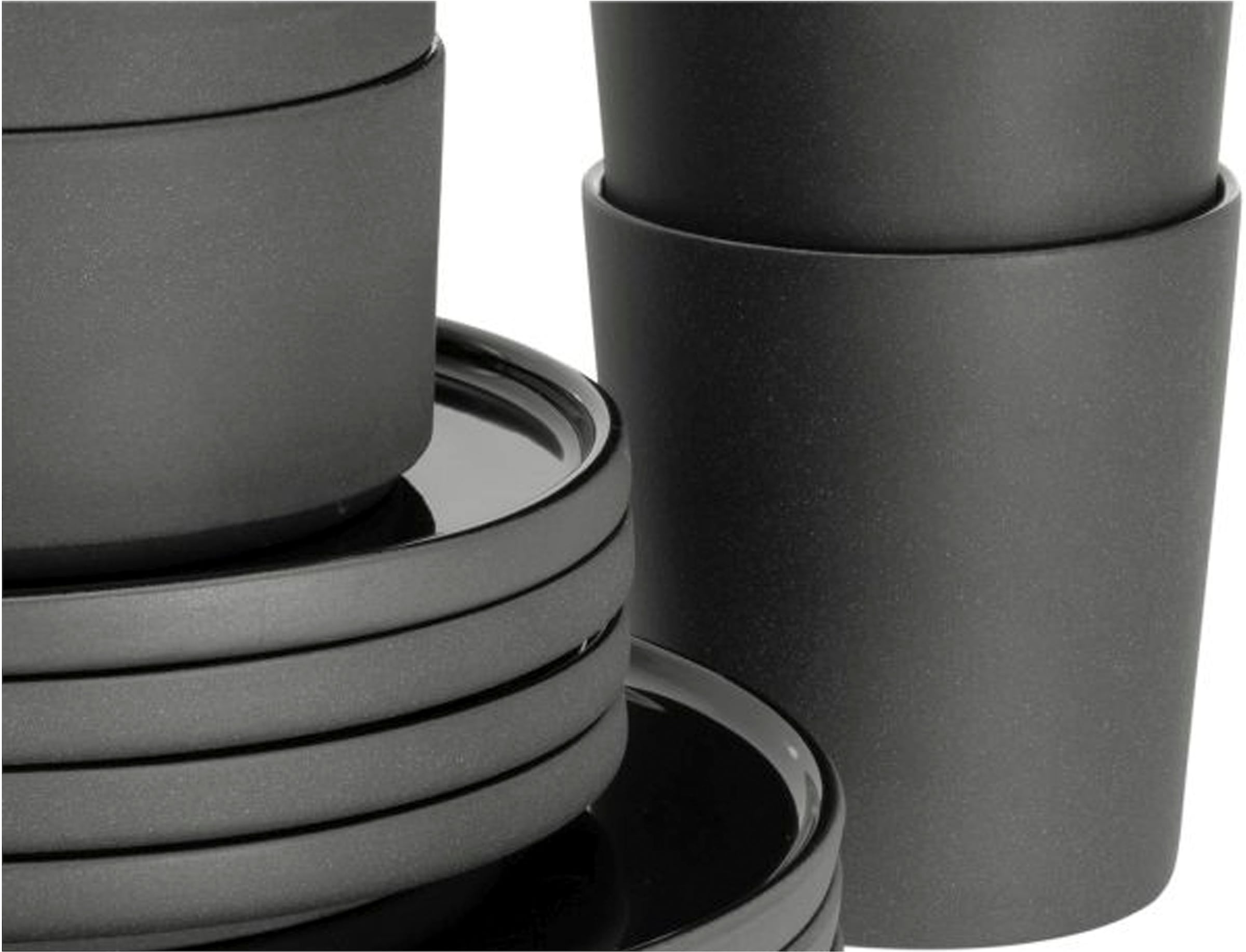 CreaTable Kombiservice »Futuro«, (Set, 8 tlg.), Service, je 2 Speiseteller, Dessertteller, Schalen, Kaffeebecher
