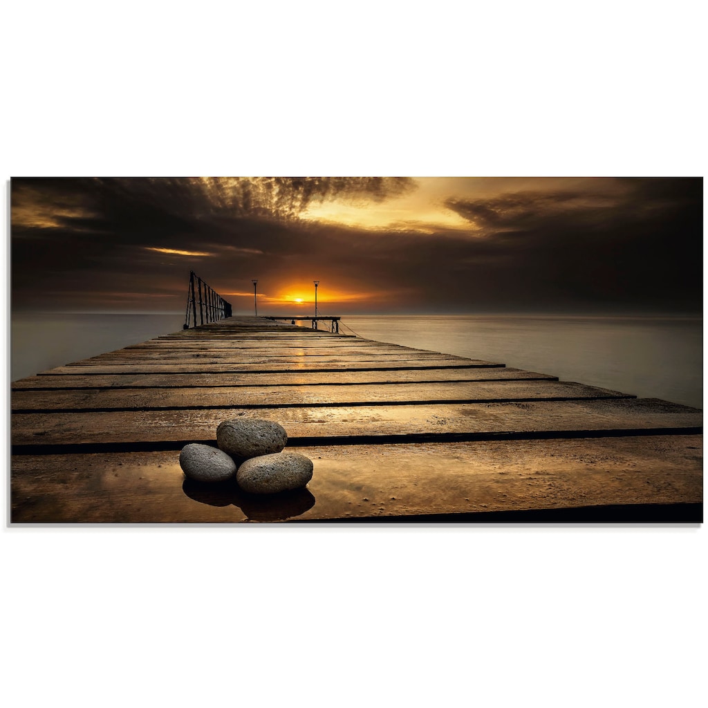 Artland Glasbild »Sonnenaufgang am Schwarzen Meer«, Sonnenaufgang & -untergang, (1 St.)