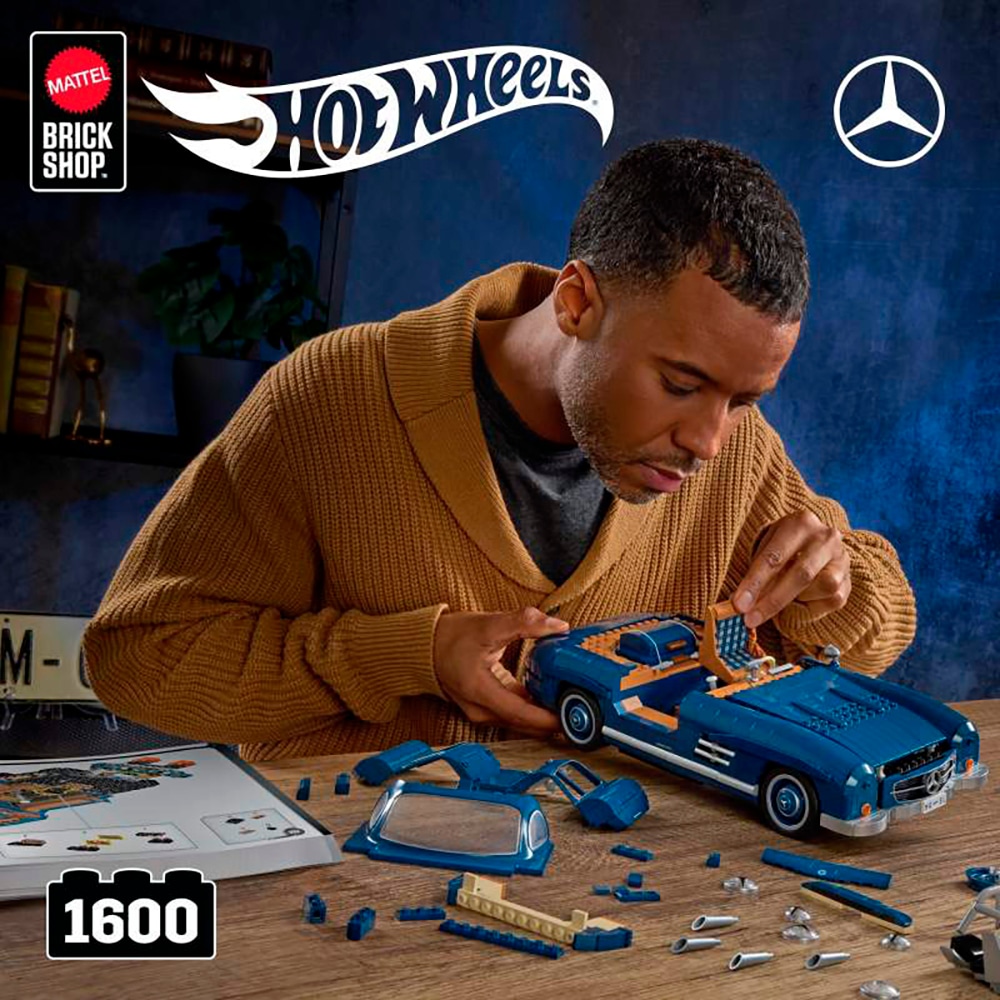 Mattel® Modellbausatz »Mattel Brick Shop Hot Wheels, PREMIUM SERIES MERCEDES-BENZ«, (1600 St.), 1:12