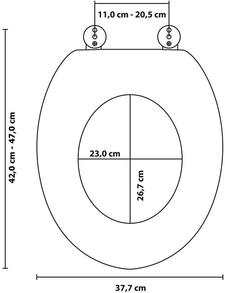 Sanilo WC-Sitz »Federn«, mit Absenkautomatik, BxL: 37,7 x 42,0 - 47,0 cm