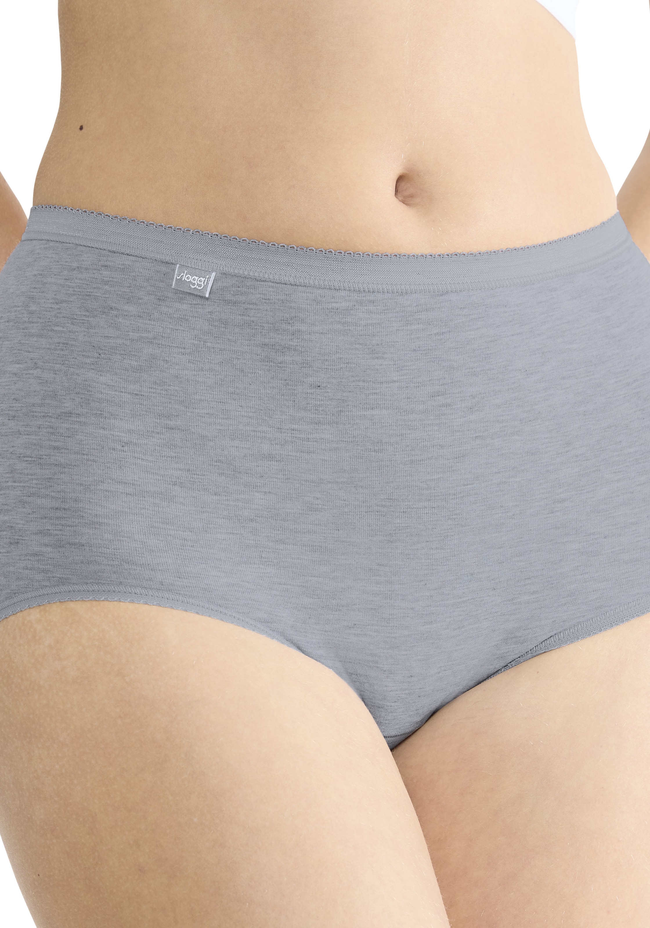 sloggi Maxislip »Basic+«, (4er Pack), Baumwollmischung, weiche Nähte, hohe Taille, elastisch