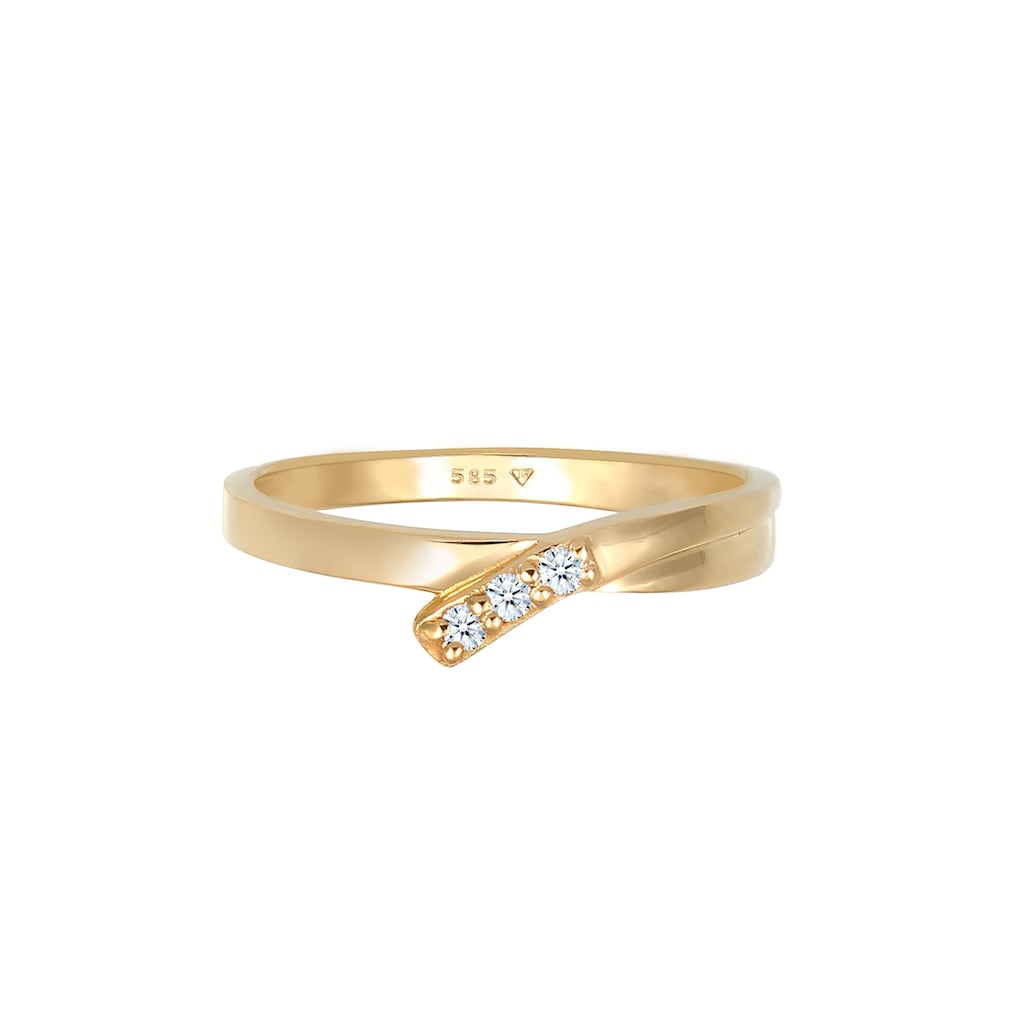 Elli DIAMONDS Verlobungsring »Verlobungsring Diamant (0.04 ct.) 585 Gelbgold«
