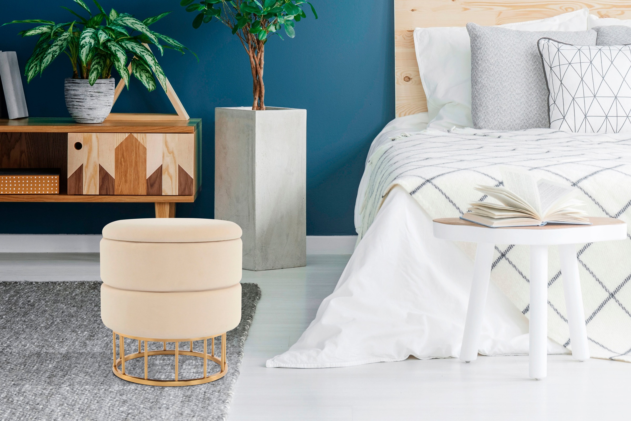 Kayoom Stauraumhocker »Hocker Zero 525, Sitzhocker mit Komfort,runde, moder günstig online kaufen