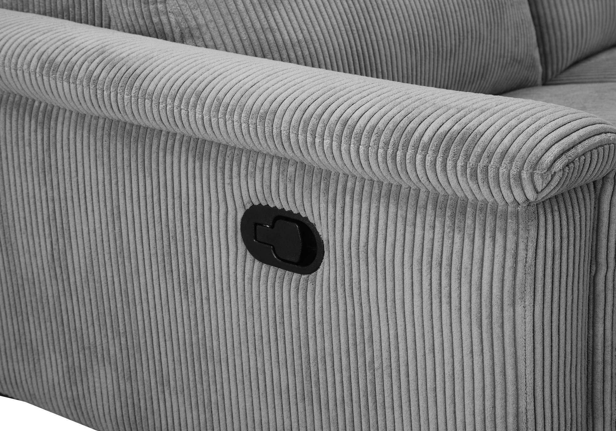 Places of Style Ecksofa »Lund in Cord, L-Form, 261 cm, manuelle und elektr. Relaxfunktion,«, USB-A und Kopfteilverstellung