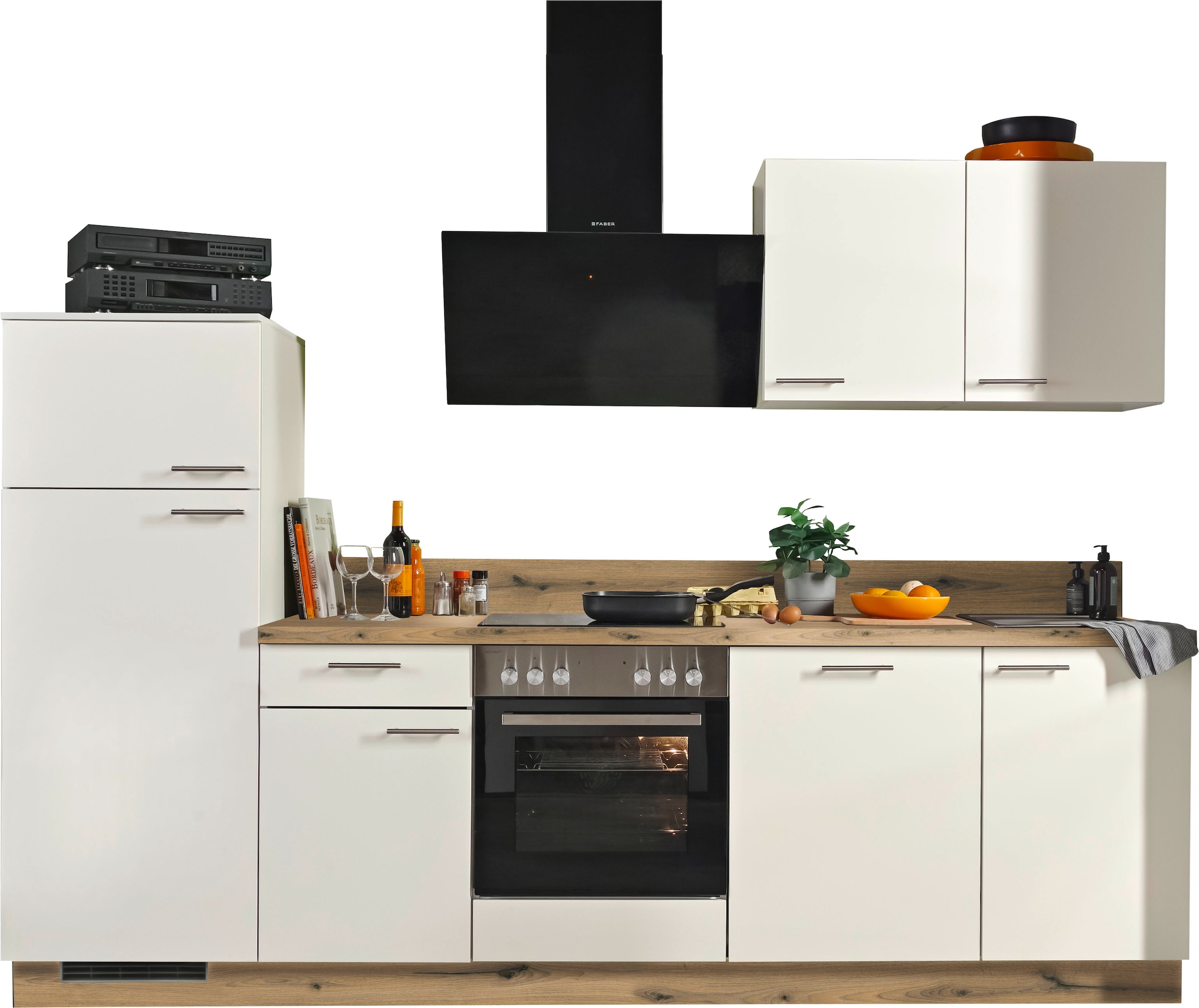 KOCHSTATION Küche vormontiert, wahlweise mit E-Geräten, Stellbreite 280 cm günstig online kaufen