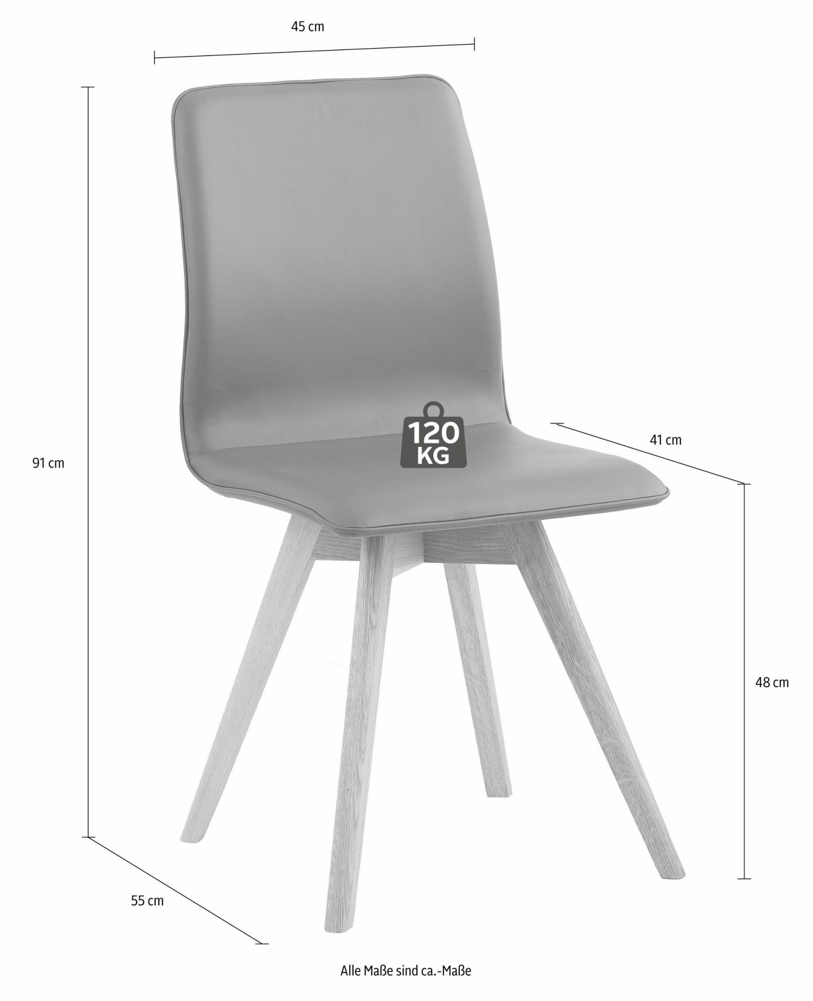 andas Esszimmerstuhl »Rania«, (Set), 2 St., Samtvelours, Massivholzgestell, mit Keder