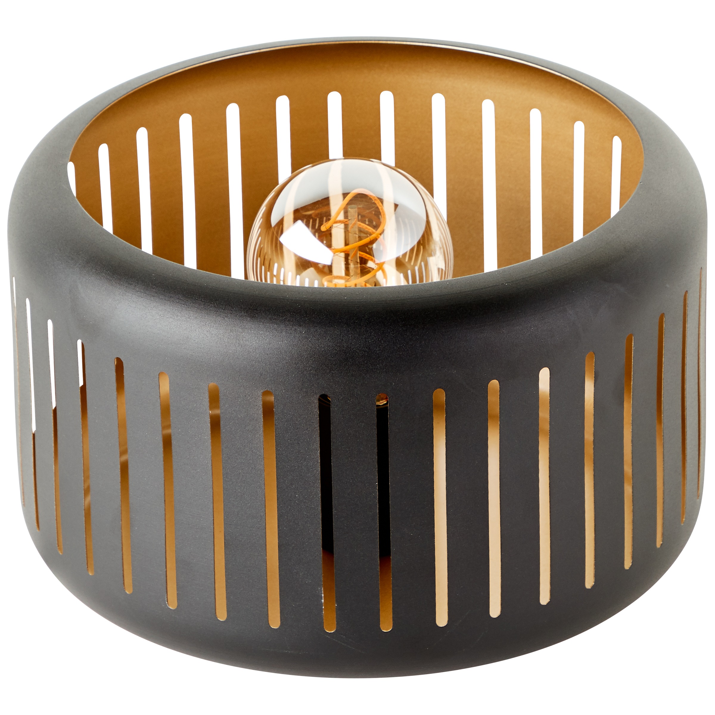 Brilliant Tischleuchte »Tyas«, 1 flammig, Leuchtmittel E27 | ohne Leuchtmittel, 19 x 27 cm, E27, Metall, schwarz/goldfarben