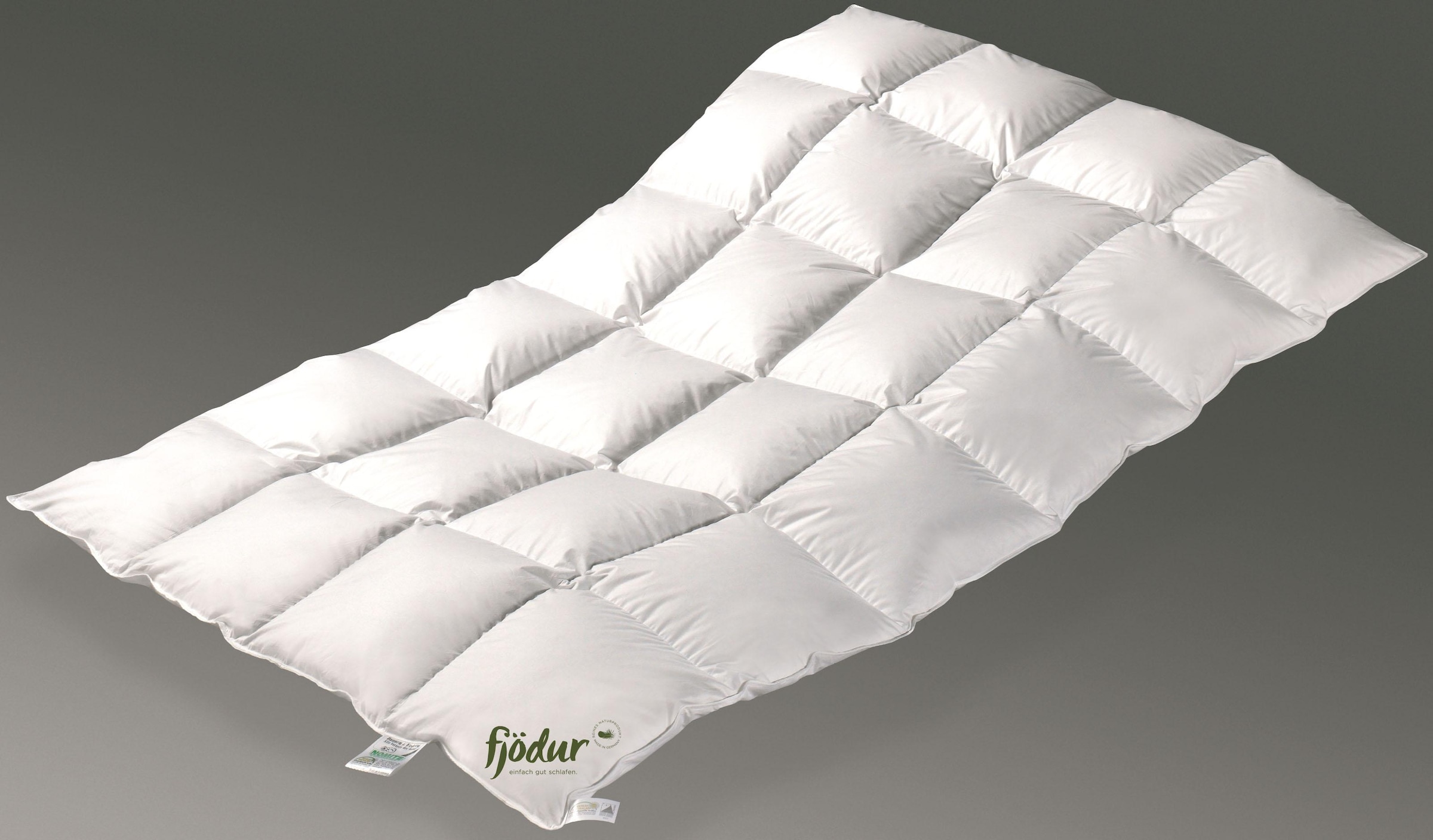 fjödur Federbettdecke »Fabiennes Basic, warm, und Bettdecken 15% 85% Daunen, Federn, Bezug schnell (1 allergikerfreundlich 100% cm, 135x200 155x220 bestellen St.), Baumwolle, für cm, Winter, bequem Füllung Decke«, Bettdecke