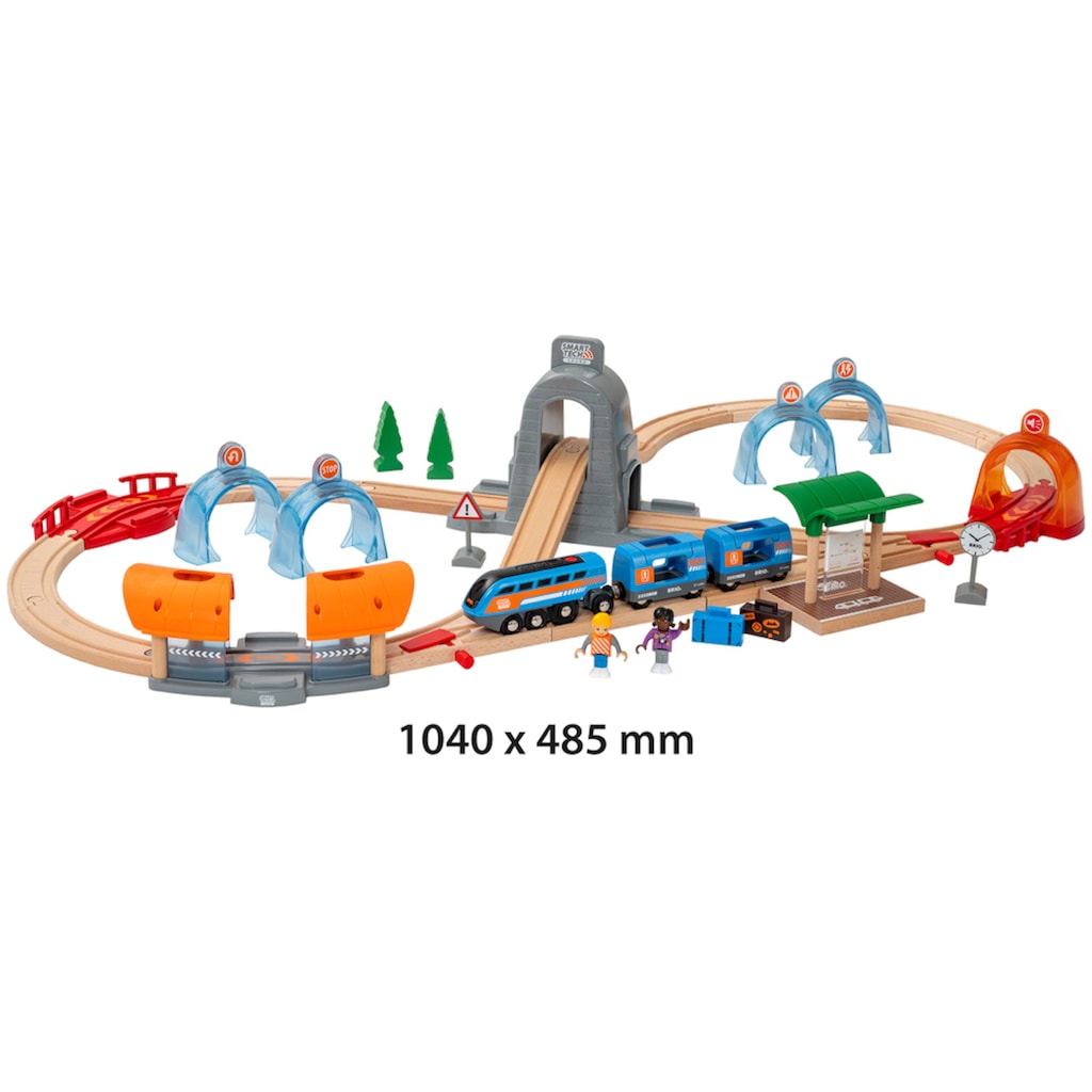 BRIO® Spielzeug-Eisenbahn »BRIO® WORLD, Smart Tech Sound Action Tunnel Reisezug«, (Set)